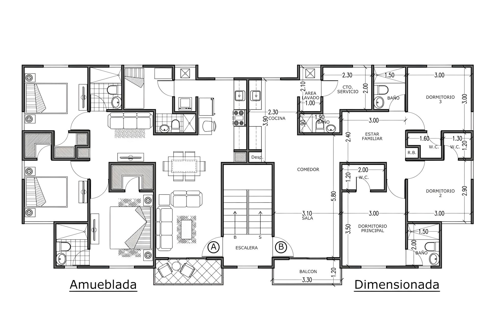 DreamFlow - a floor plan for what appears to be a residential unit ...