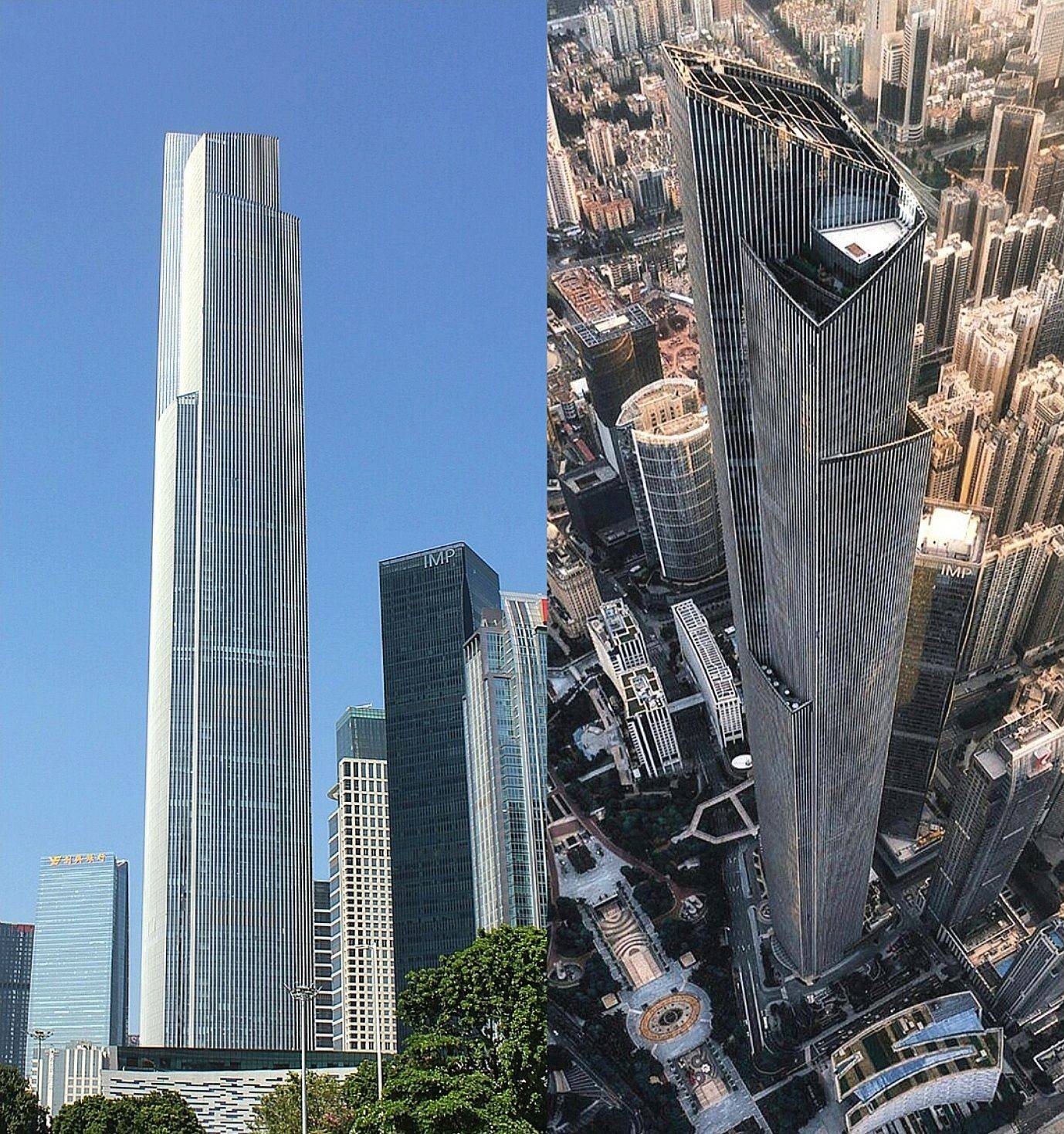 Hitachi elevator tower in Guangzhou, China