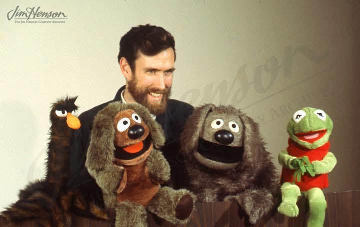 Jim Henson and Rowlf with Ideal Toys Muppet puppets 1966