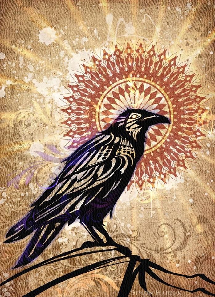 Native - The Sacred Raven Upon the branch, beneath the sun, The Raven ...