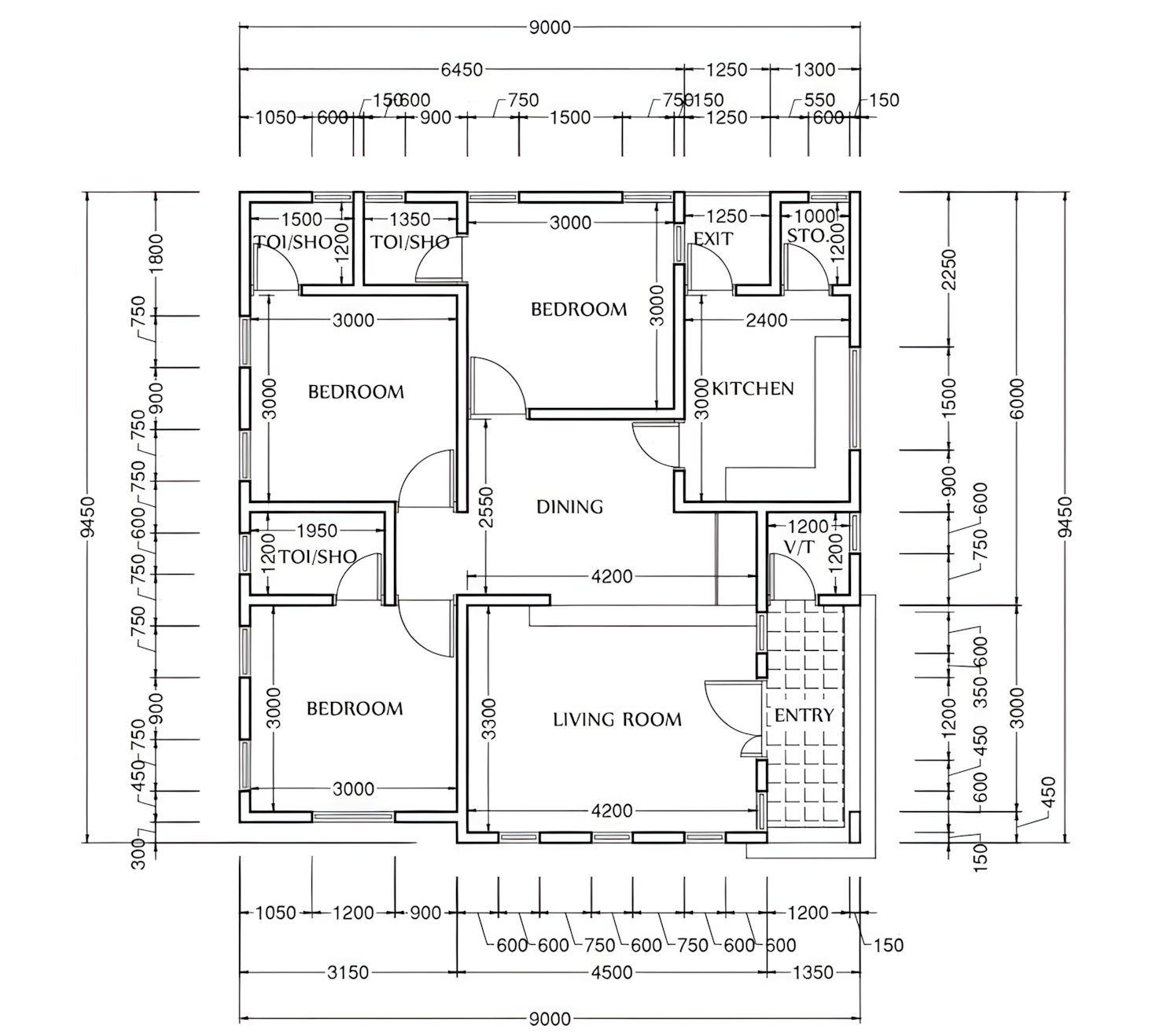DreamFlow - The image shows a floor plan, likely for a residential ...