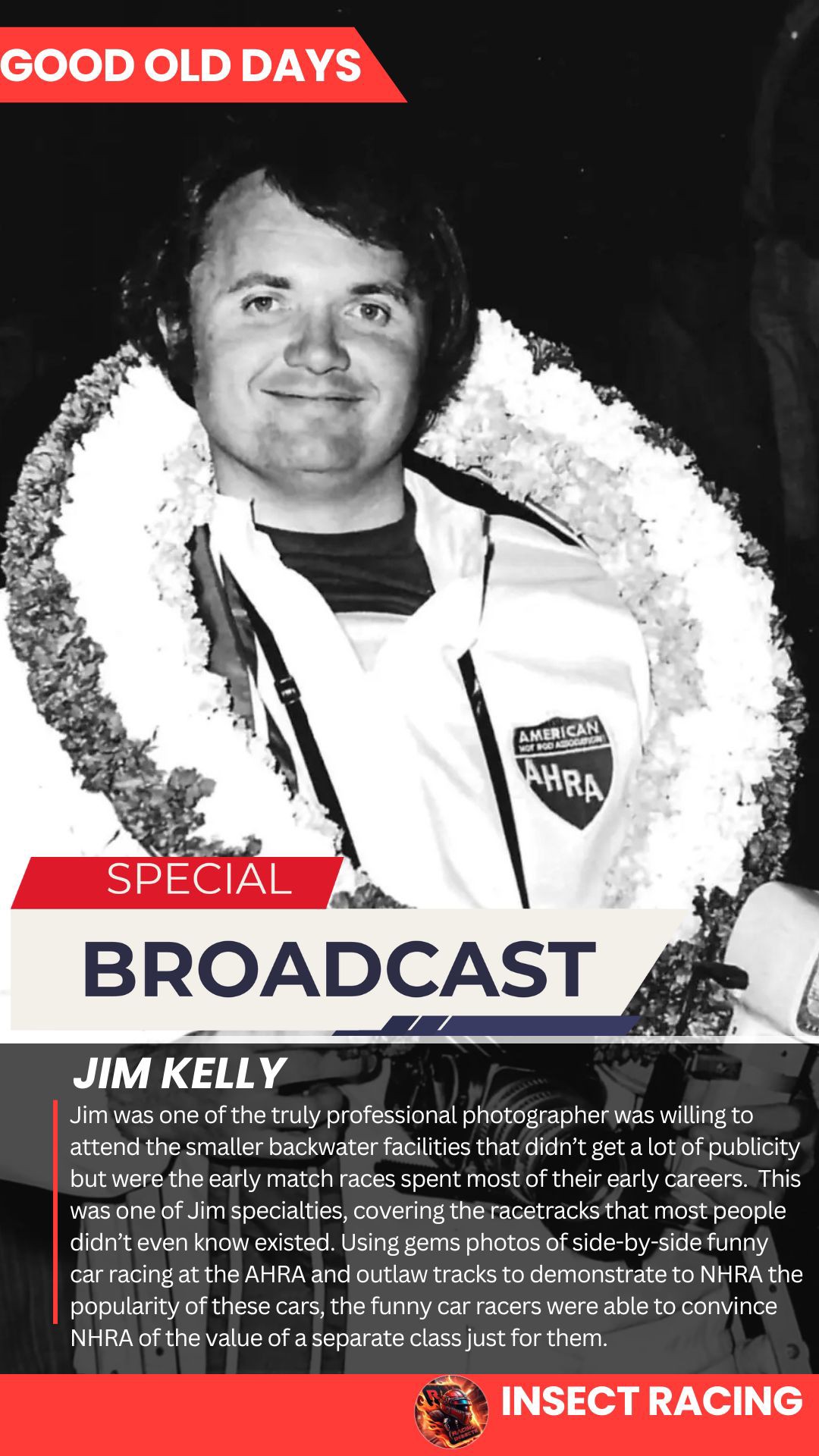 Insect - Jim Kelly 📸🇺🇸🏁🔥 Jim was one of the truly professional ...
