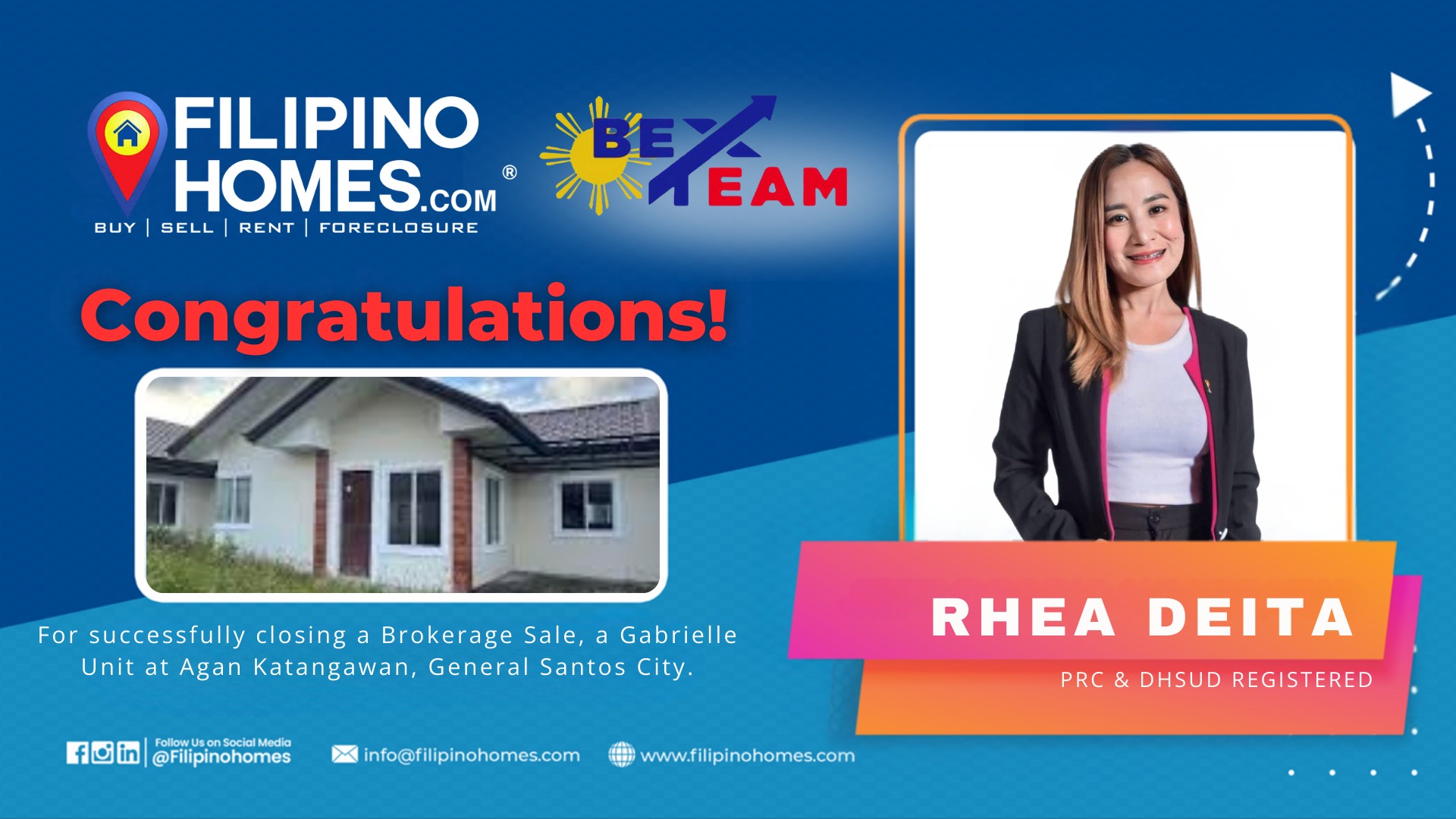 𝐂𝐎𝐍𝐆𝐑𝐀𝐓𝐔𝐋𝐀𝐓𝐈𝐎𝐍𝐒, 𝐁𝐎𝐒𝐒 𝐑𝐇𝐄𝐀 𝐃𝐄𝐈𝐓𝐀!... - Lorraine Garcia Abella | Facebook