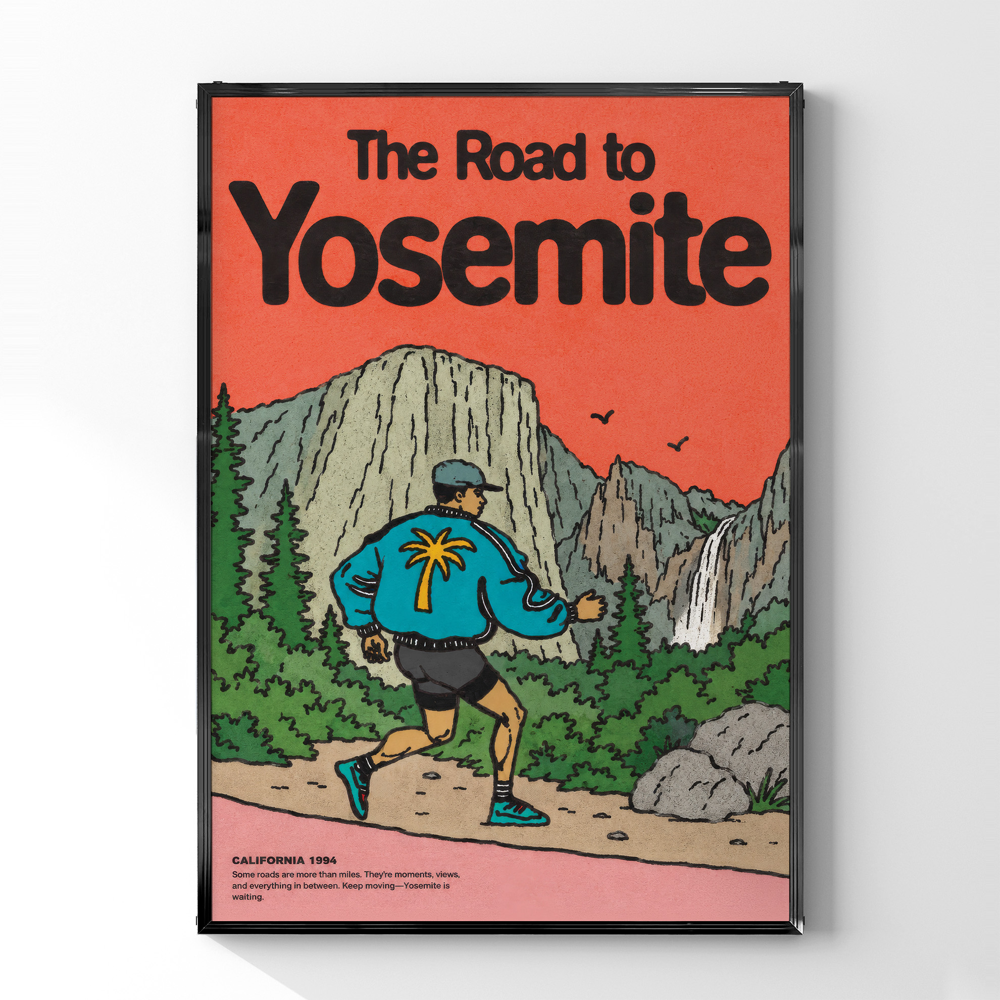 The Road to Yosemite」ヴィンテージトラベルポスター 🖼️ お部屋の