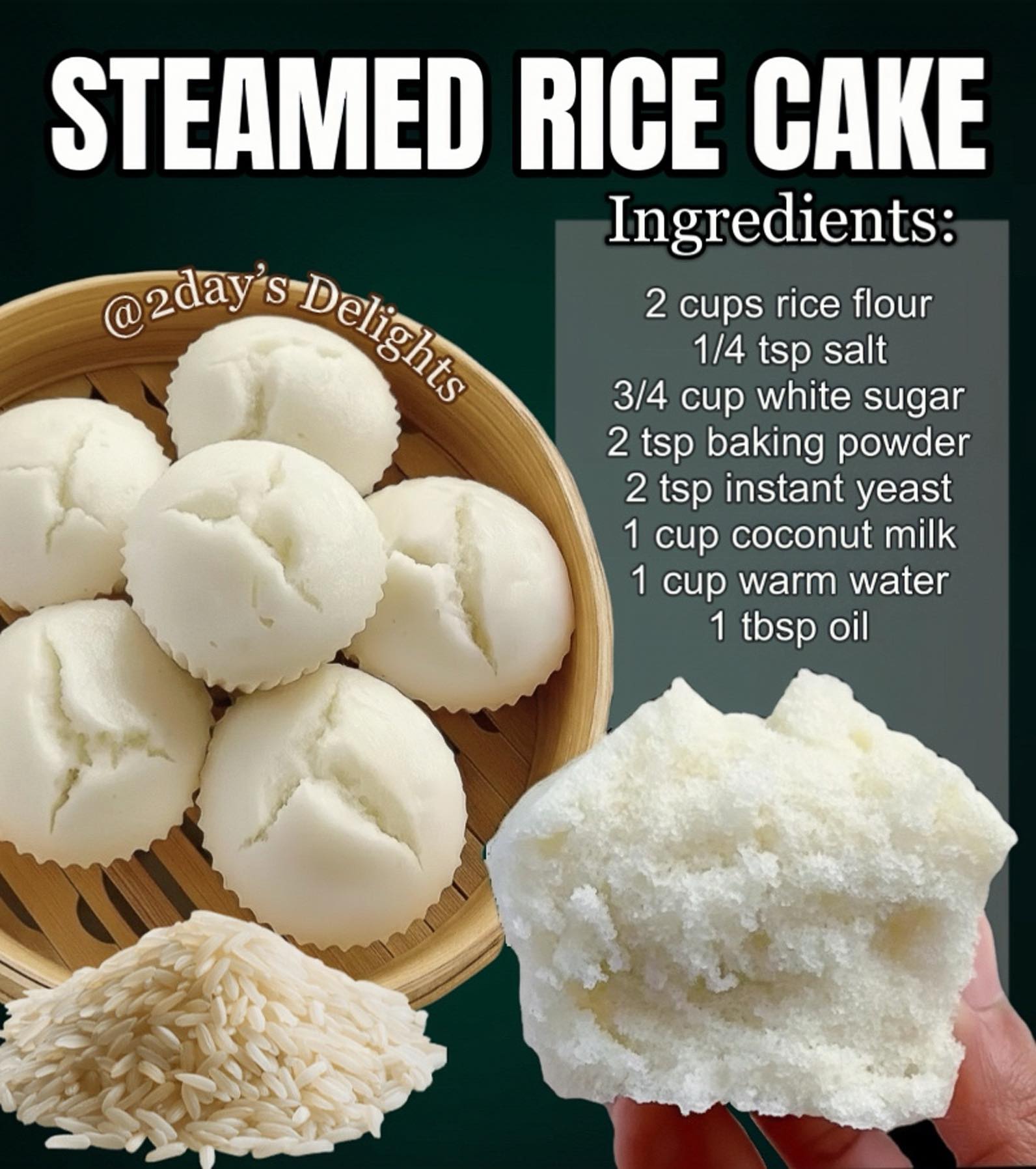 2day’s - Soft, fluffy steamed rice cakes with a hint of sweetness ...