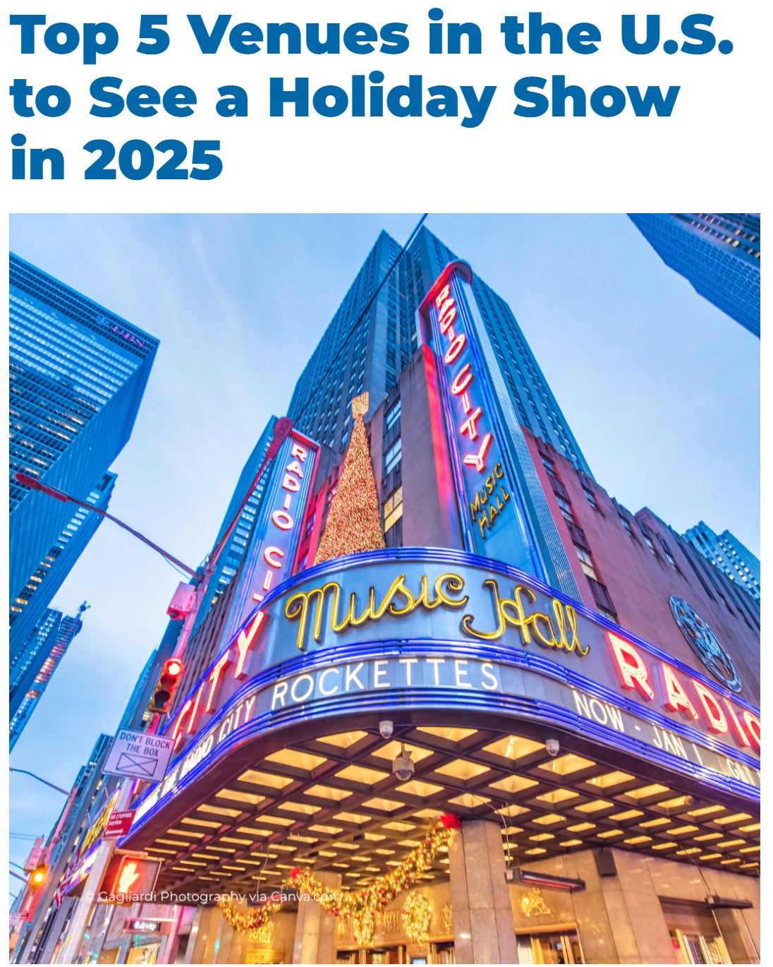 Tickets-Center.com - What are the best US cities to see a holiday show ...
