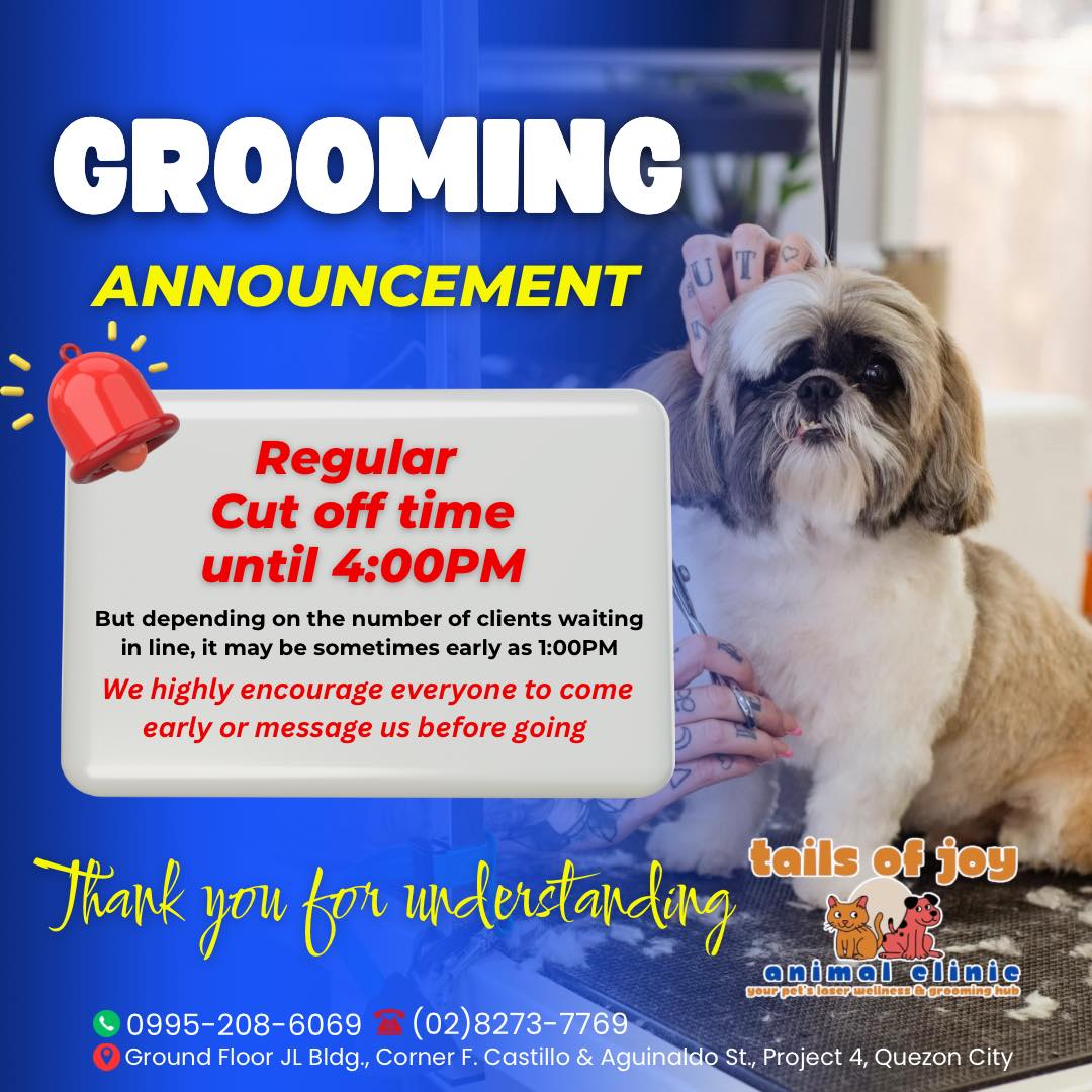 Tails - 🐾 GROOMING ANNOUNCEMENT 🐾 Dear furparents, please be guided ...