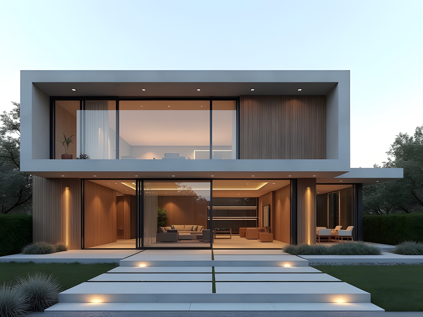 DreamFlow - A modern, minimalist residential building. It exudes a ...
