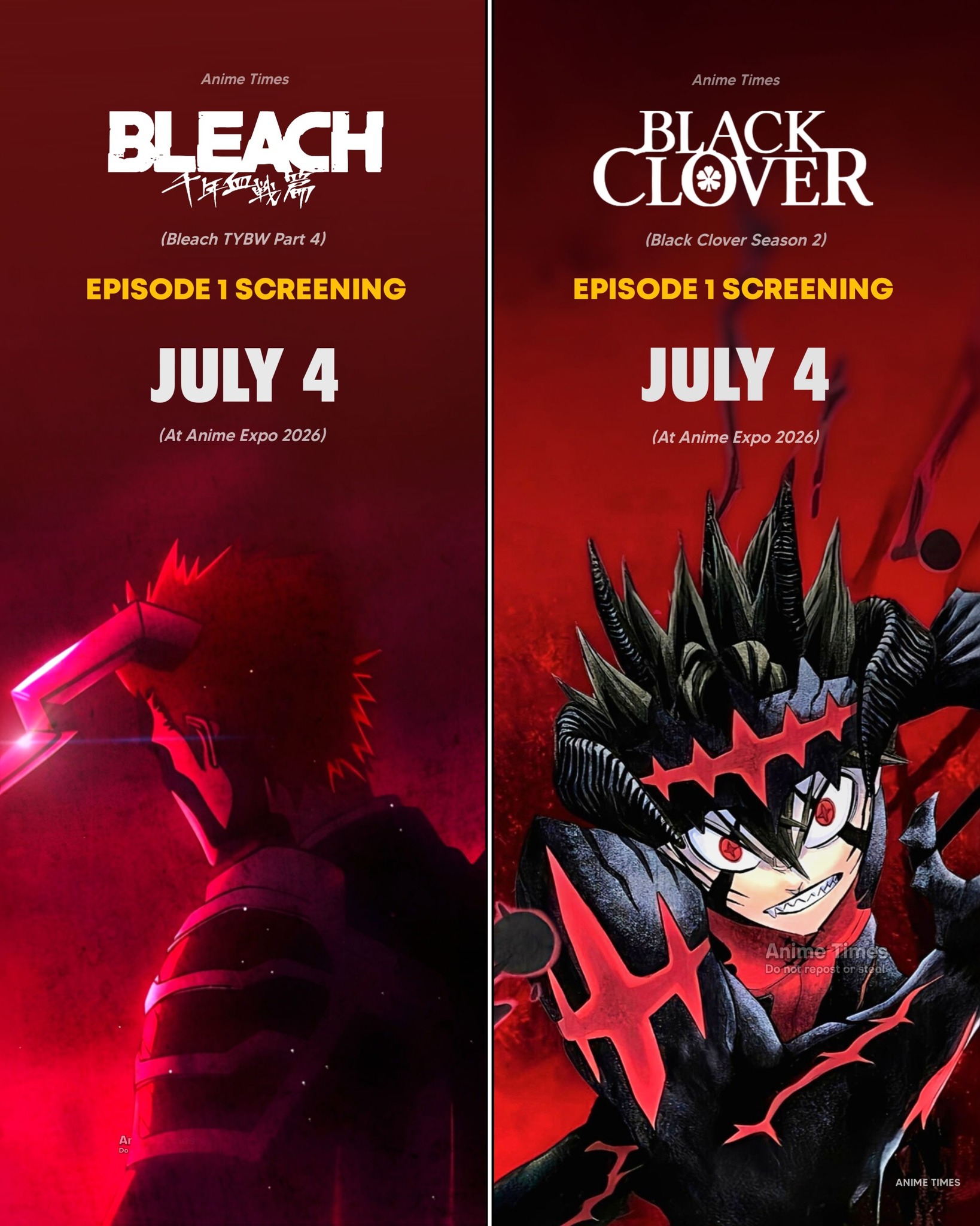 🚨July 4th is about to go crazy at Anime Expo 2026! Bleach