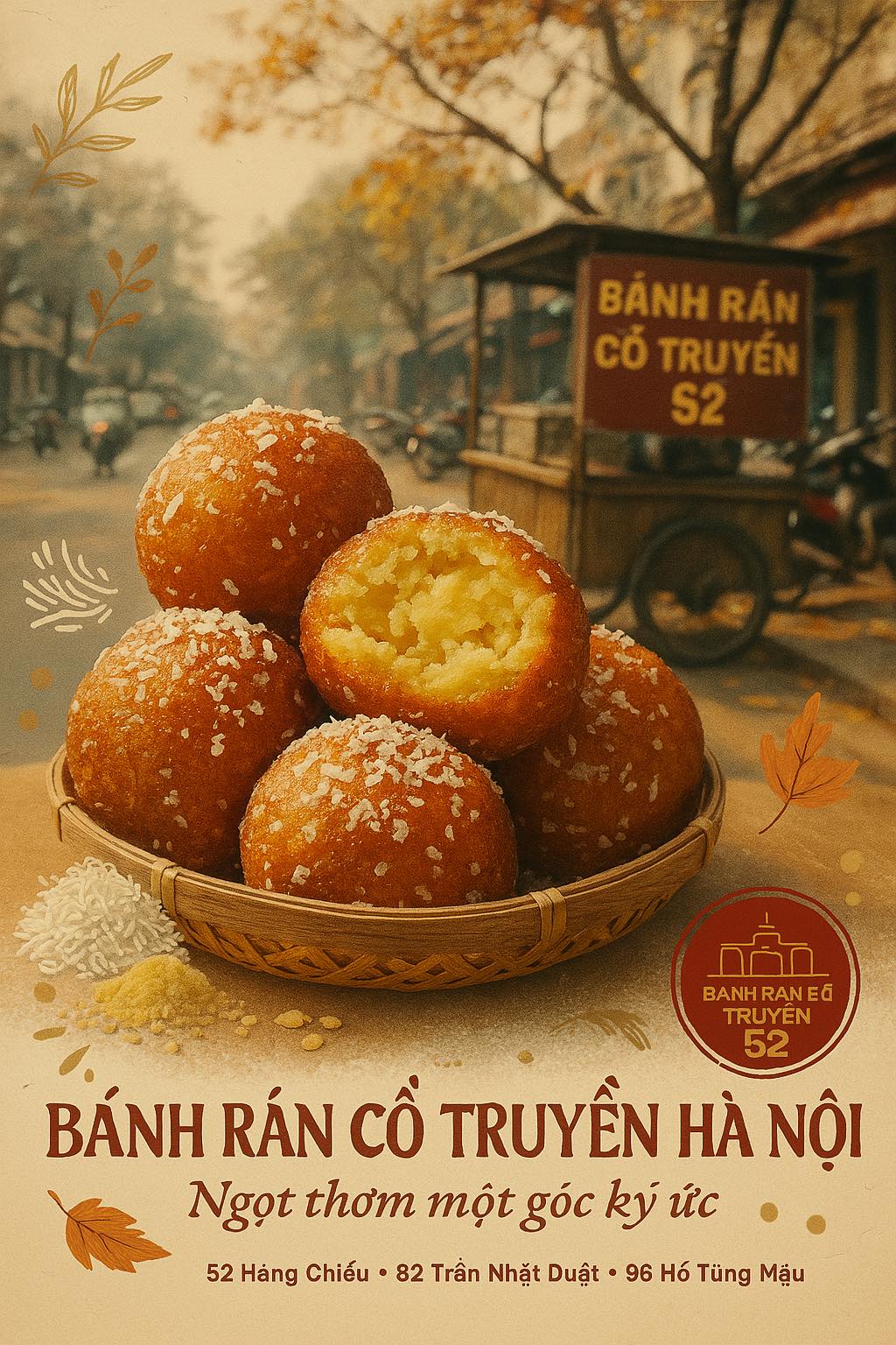 Bánh rán cổ truyền 52 Hàng Chiếu-CS.96 Hồ Tùng Mậu | Hanoi