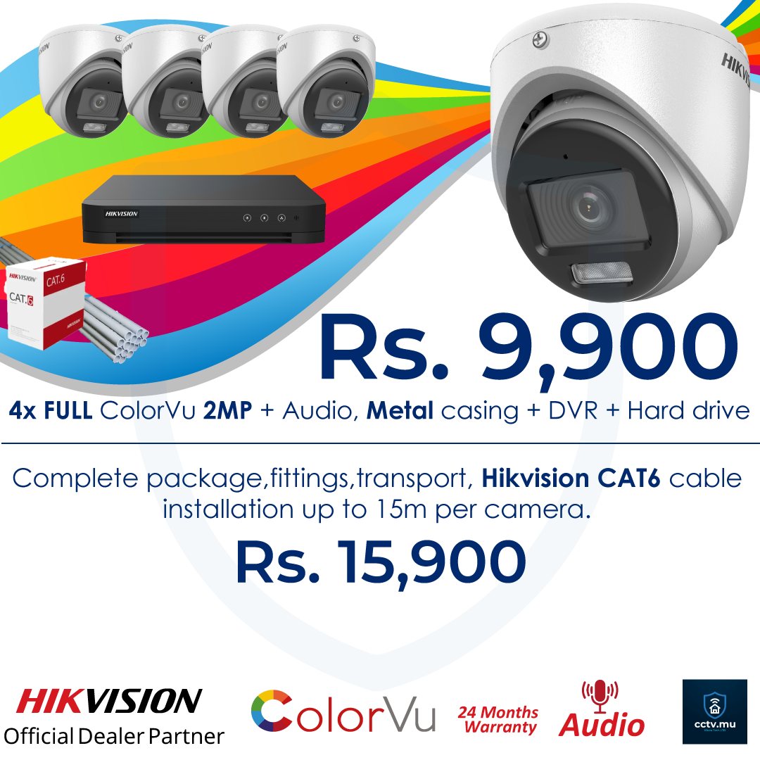 Cctv.mu - 📹 Estietique Full ColorVu Dome with Audio 🎙️ Choose either ...