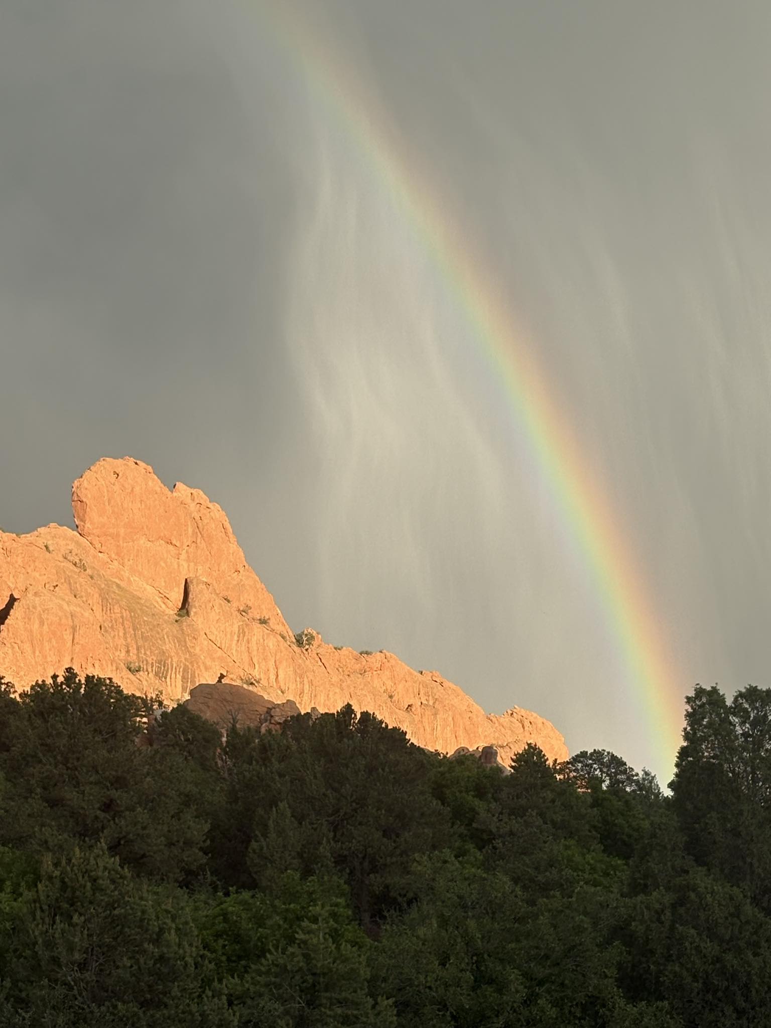 Garden of the Gods Rainbow (Colorado Springs 07/15/2019). Vibrant
