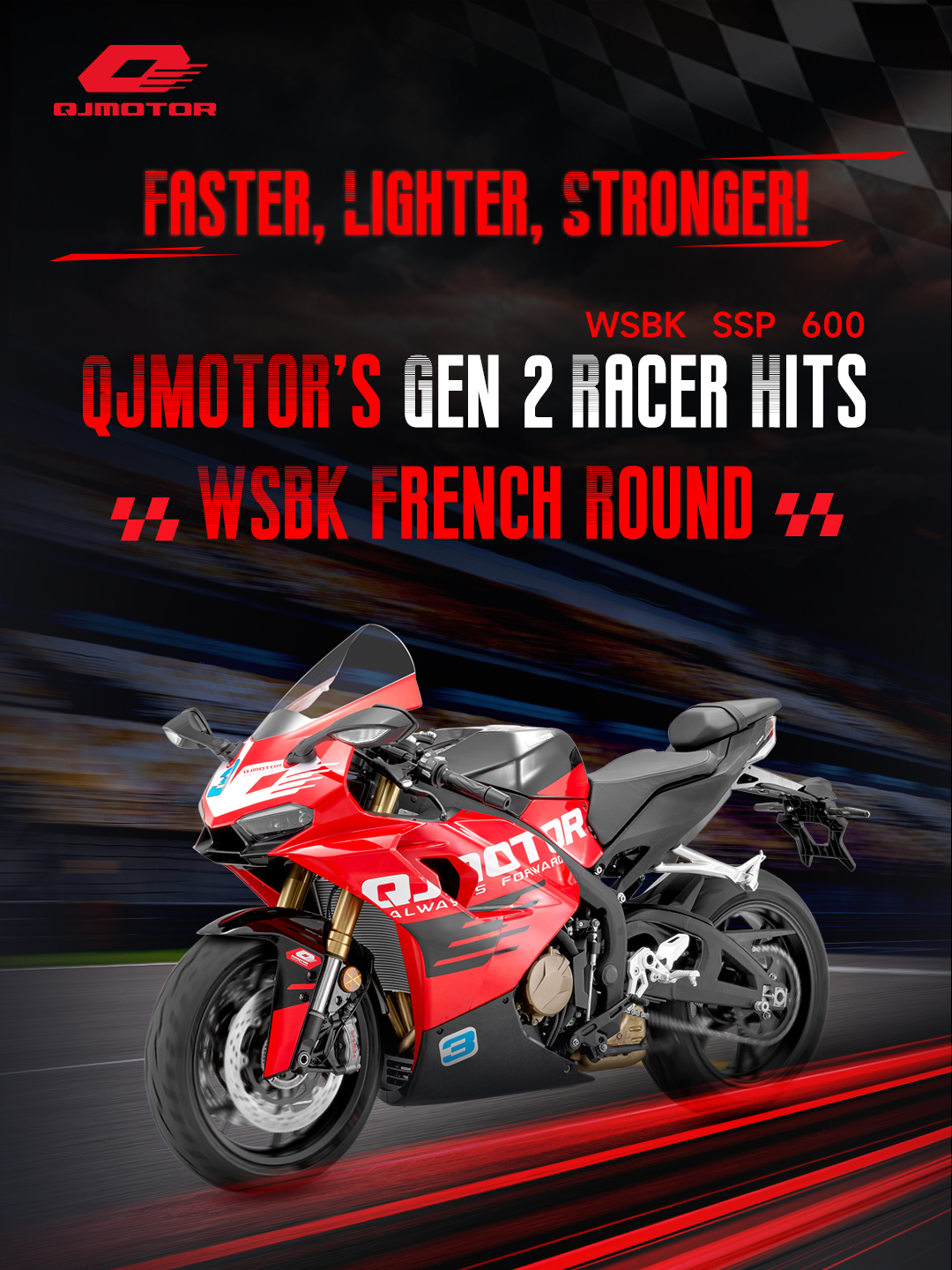 QJMOTOR_Global - FASTER, LIGHTER, STRONGER! ⚡ The next... | Facebook