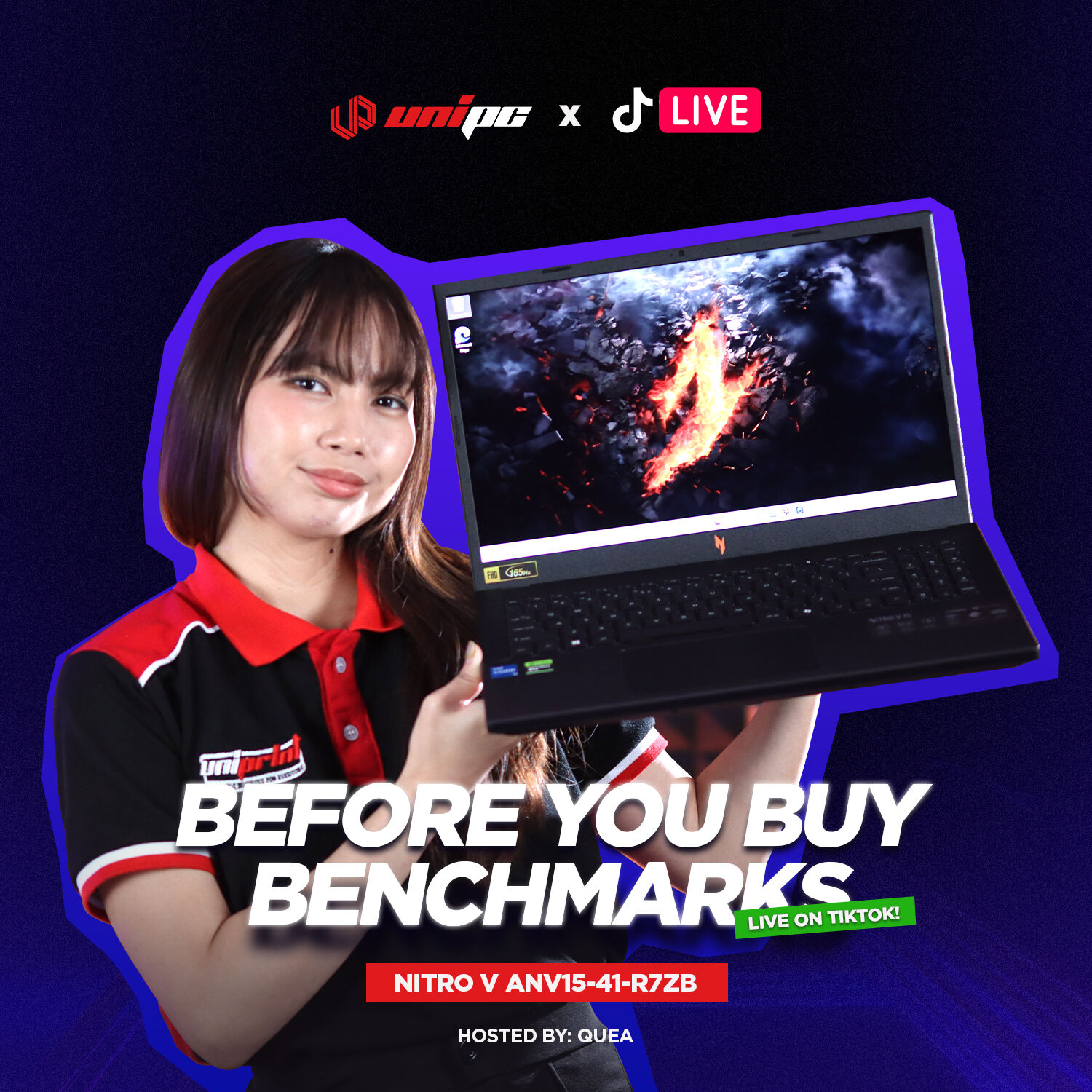 UniPC - Nitro V Benchmarks LIVE! 🔥 Watch Quea test the Acer Nitro V ...