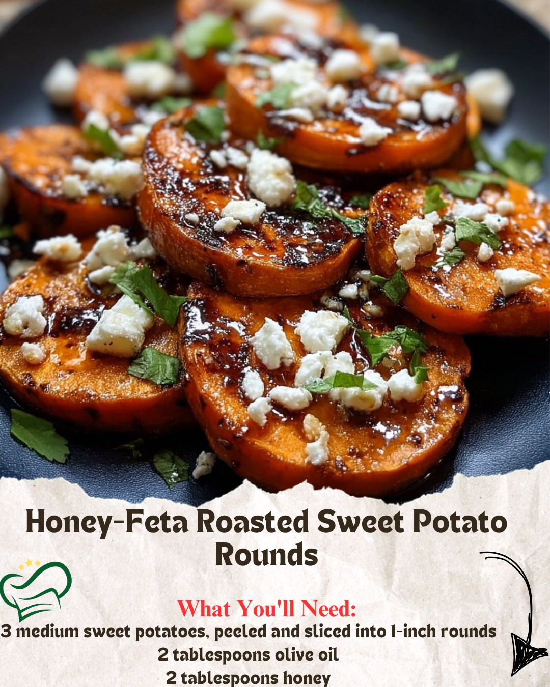 Mom's - Roasted Sweet Potato Rounds with Honey and Feta These roasted ...