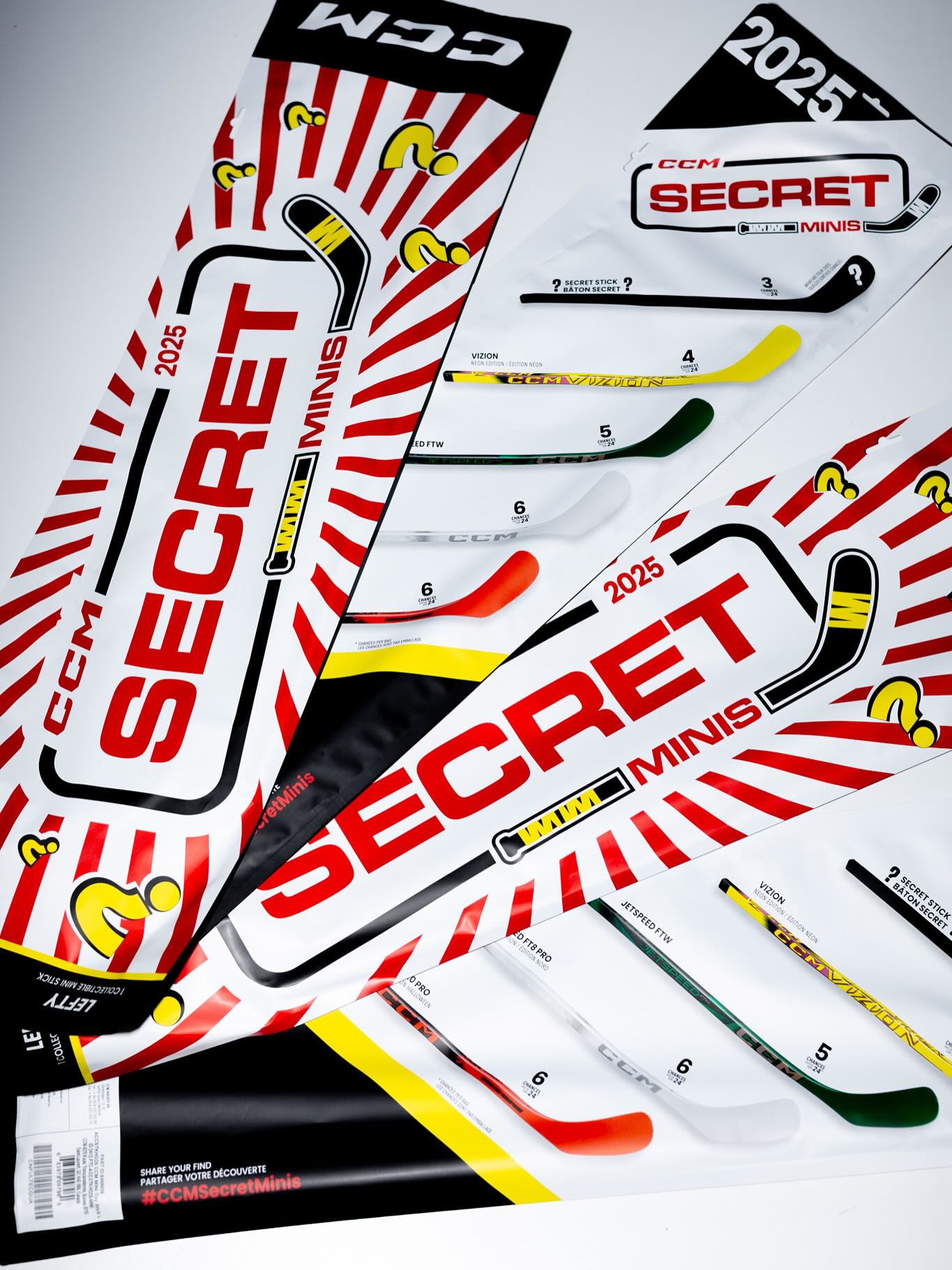 Mini Bâton De Hockey CCM Secret 2025 – Édition Surprise Collectionnable
