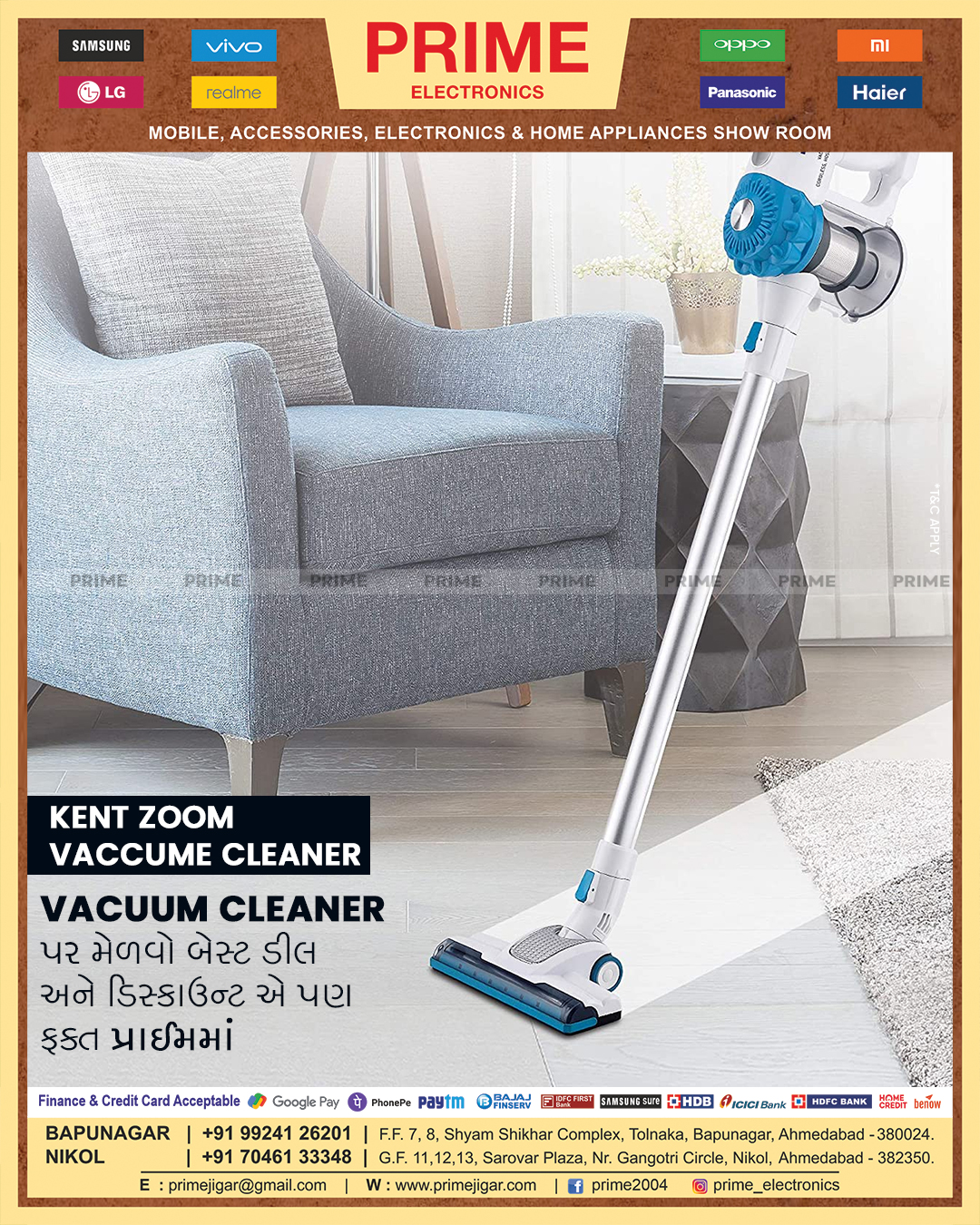 Prime - Powerful suction, hassle-free cleaning! The Kent Zoom Vacuum ...