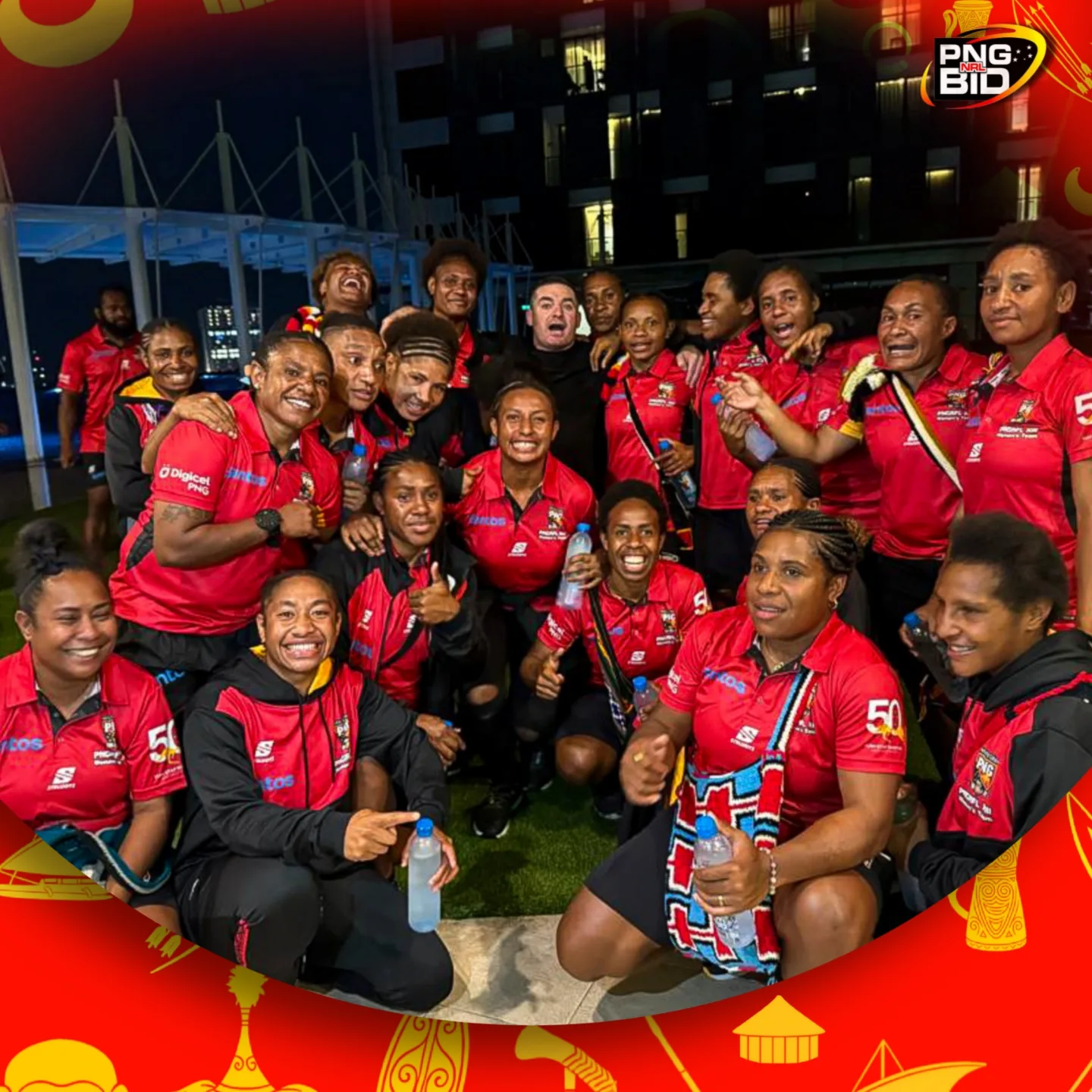 PNG - Pathways and Coaching Manager, Joey Grima, with the PNGRFL Women ...
