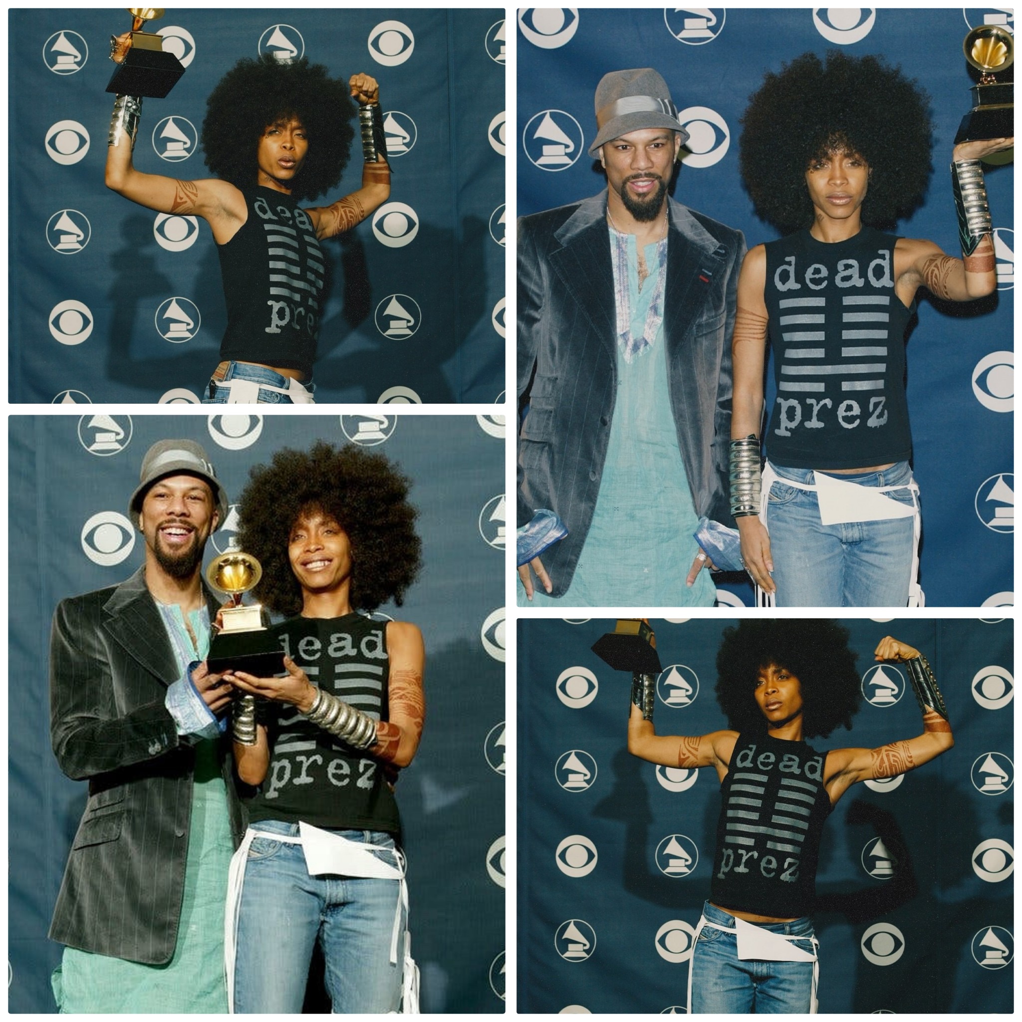 Erykah Badu & Common at the 45th Grammy Awards after winning a 