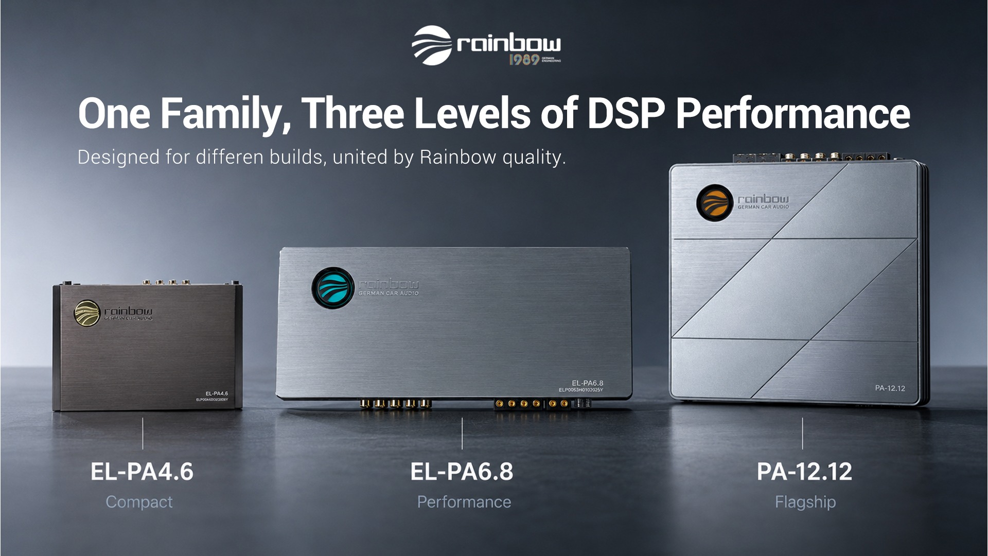 Rainbow - One family. Three levels of DSP performance. Whether