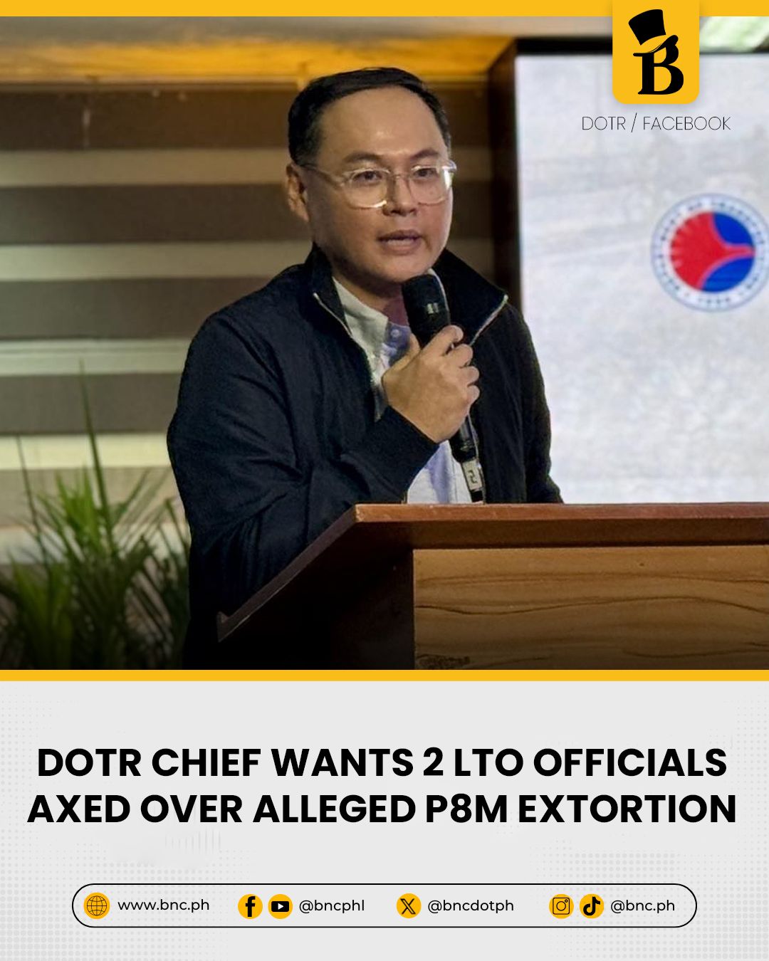 Transportation Secretary... - Bilyonaryo News Channel | Facebook