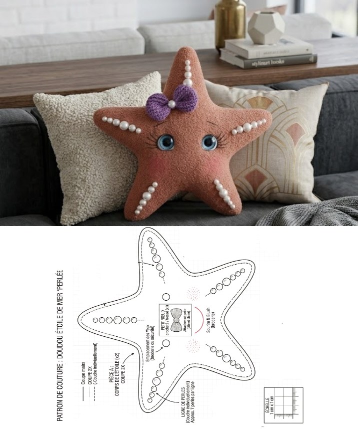 Coussin Étoile Peluche Enfant - Herfair Doux Et Moelleux Décoration Chambre Bébé & Enfant