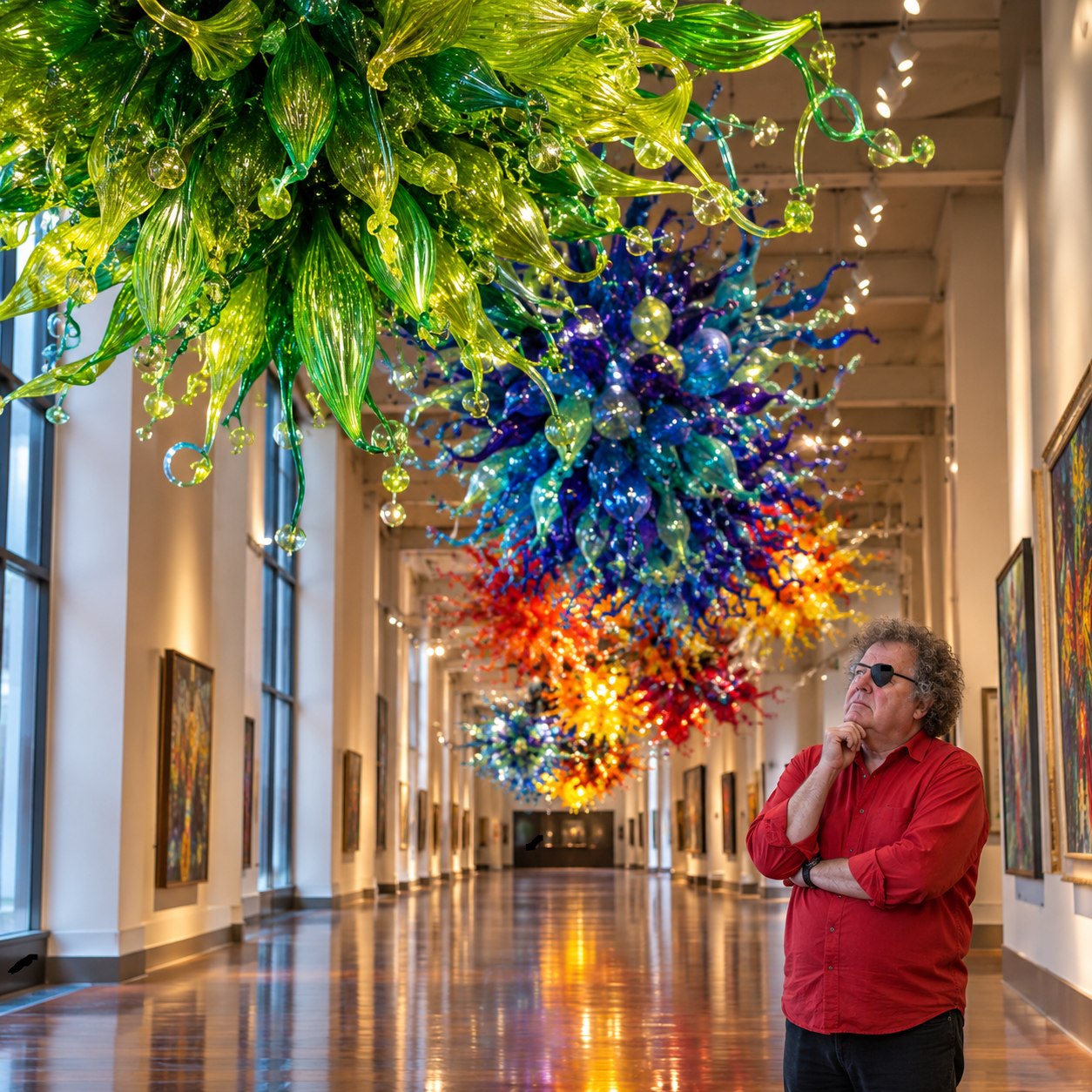 Blue Chandelier” (2006) at Missouri Botanical Gardens in 2023. To