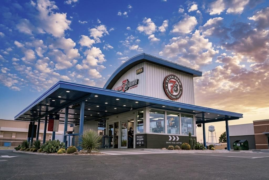 street shop LEWISVILLE, TEXAS ☕ 7 BREW DRIVE THRU COFFEE BUILDING NEW PRE