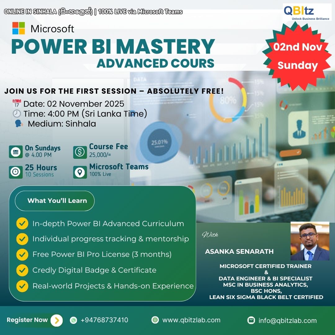 QBItz - Microsoft Power BI Mastery – Advanced Course 🔸 100% LIVE in ...