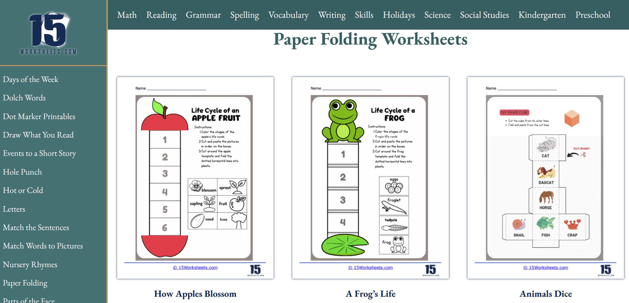 Kindergarten Worksheets PDF | https://15worksheets.com/worksheet ...