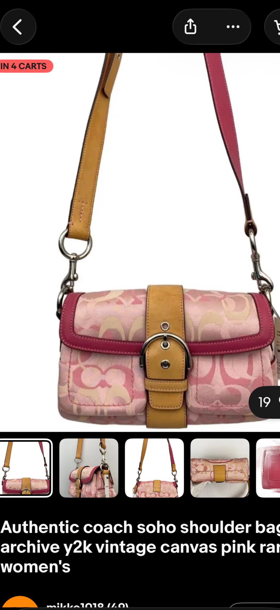 COACH soho Archive shoulder bag belt y2k Converting long strap to 