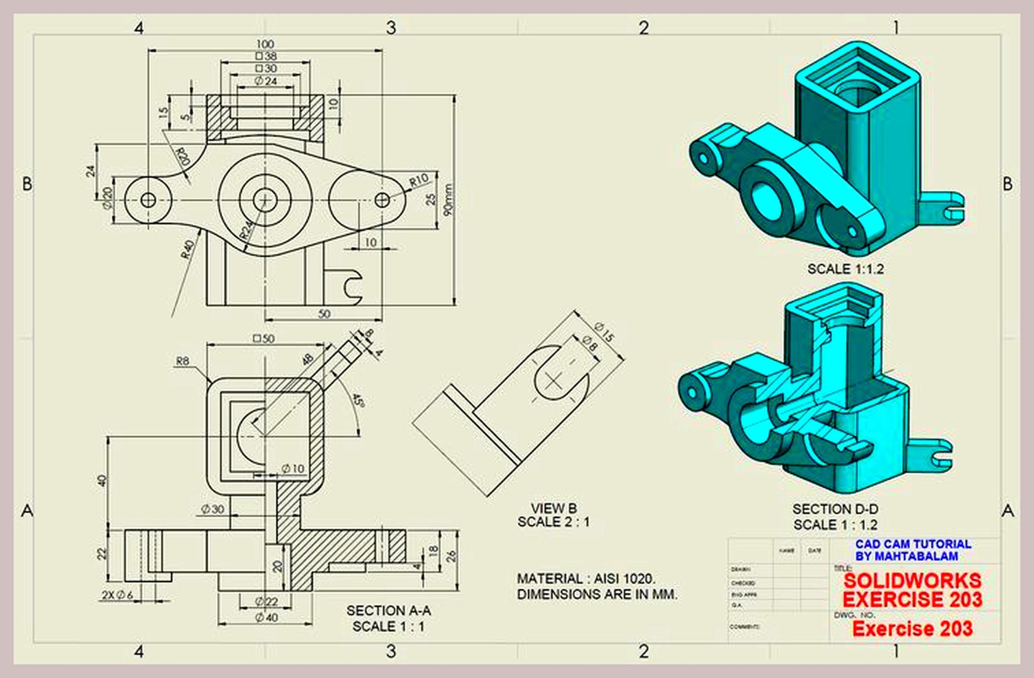 Michele - SolidWorks Drawing File for Practice 📌 | Facebook