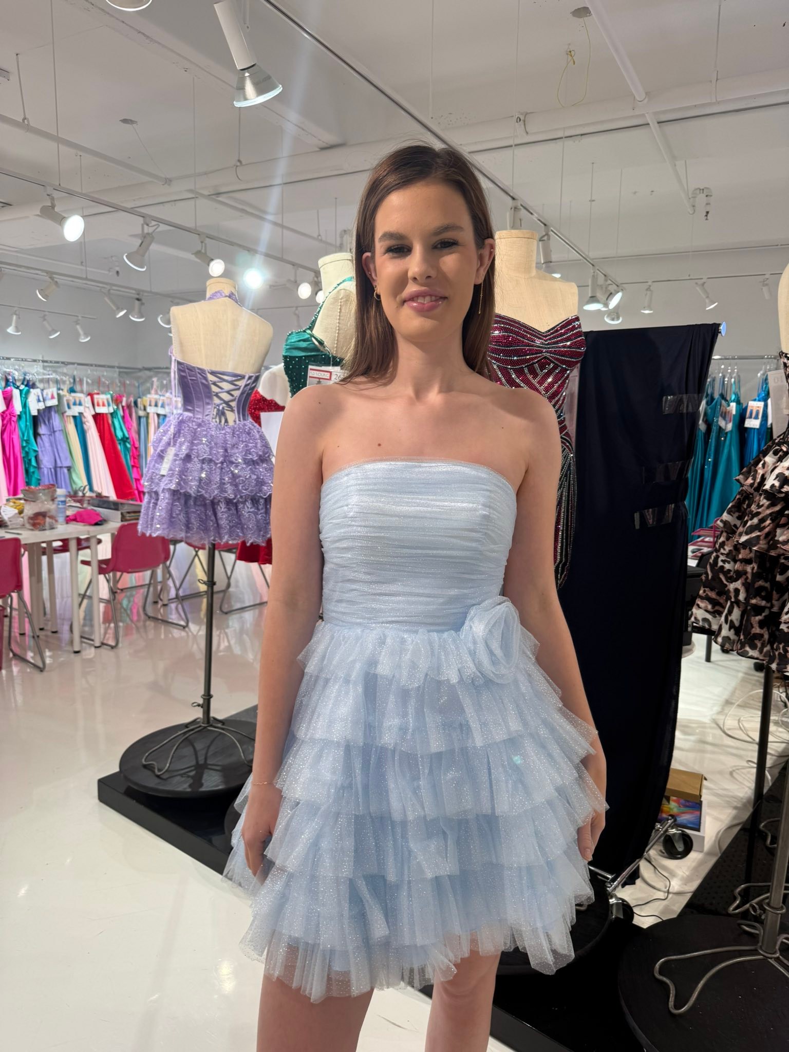 New middle school dance dresses arriving. Very age appropriate