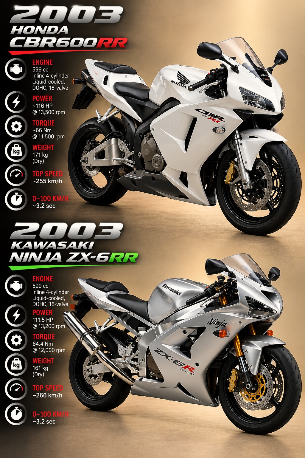 Kawasaki Ninja ZX-25R or Honda CBR250RR Both are getting a touch