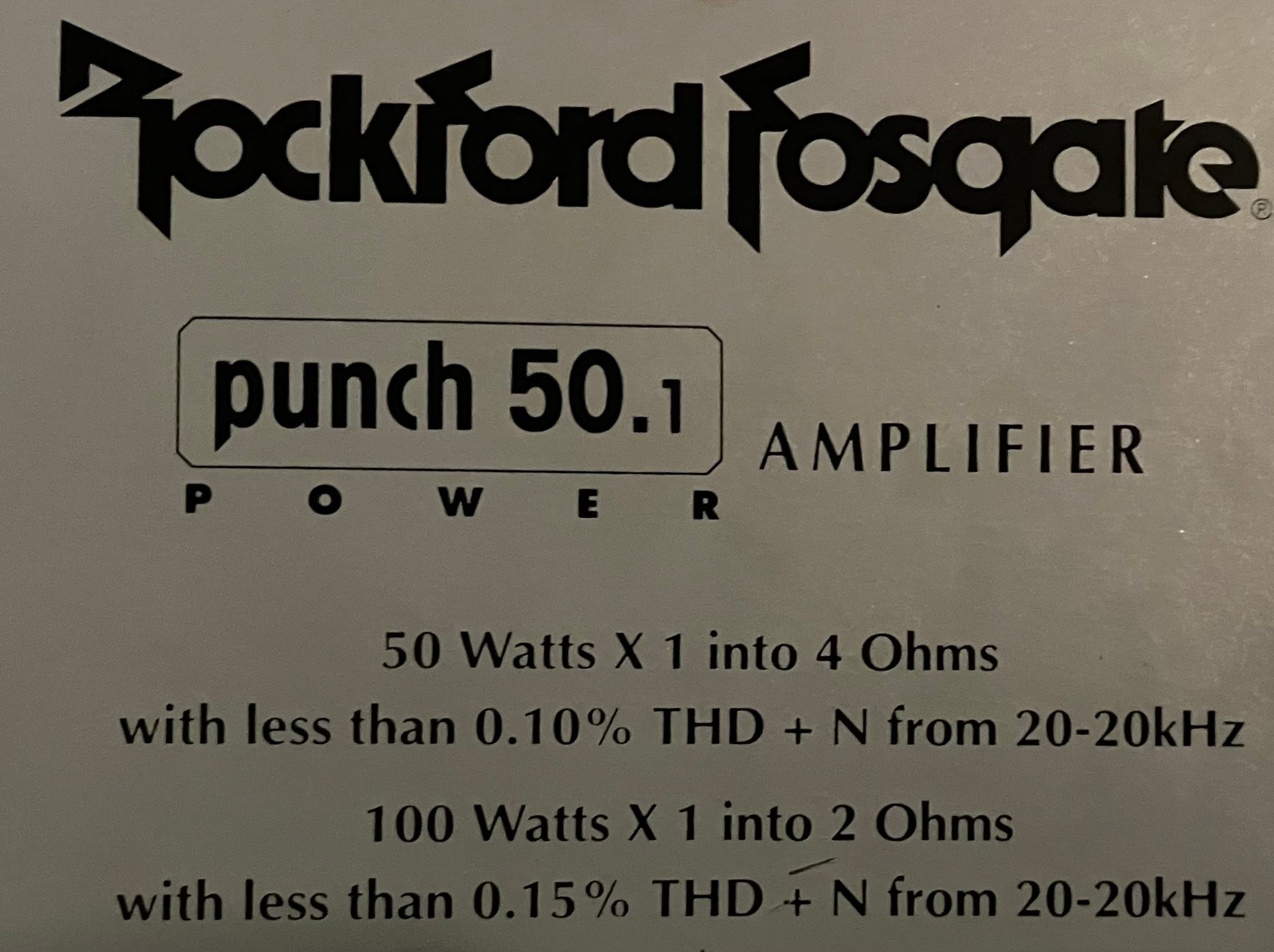 1997 Rockford Fosgate Punch Power 50.1 TransNova.