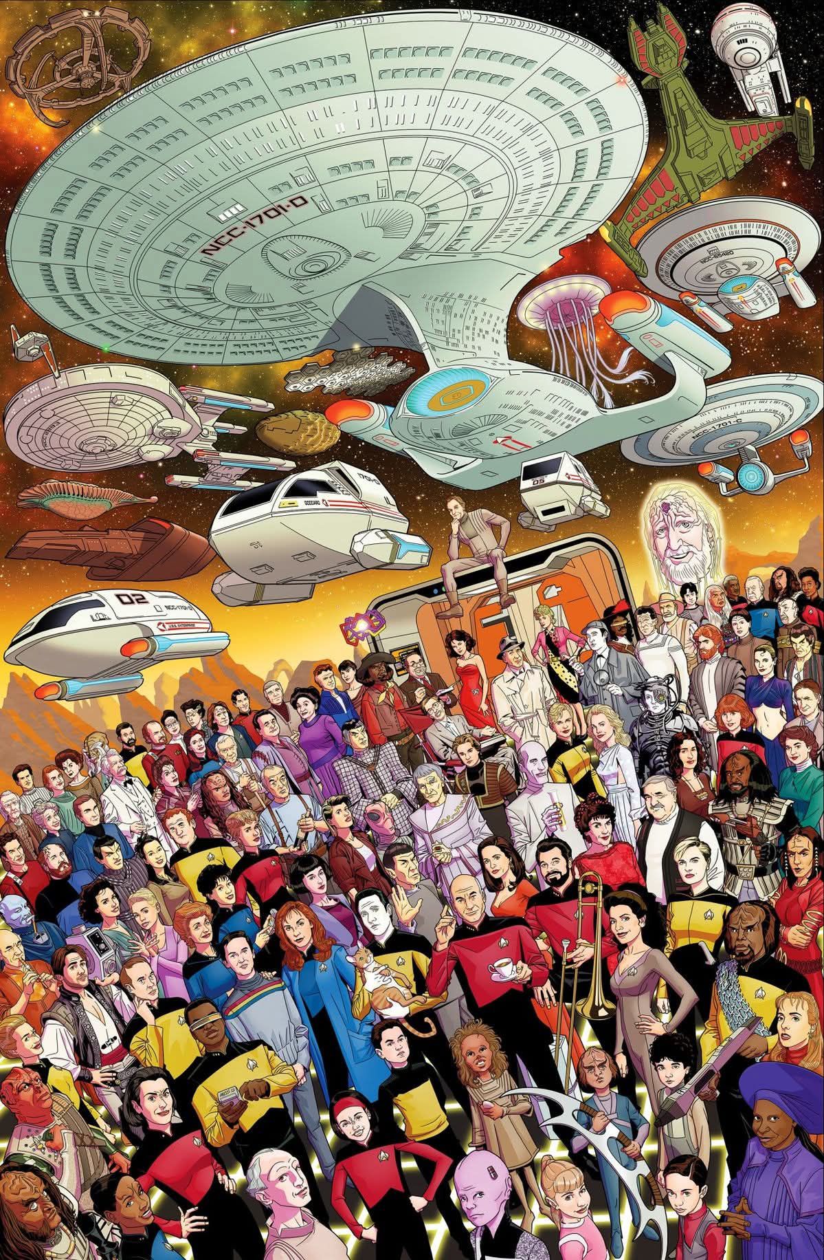 Star Trek The Next Generation - art by Dusty Abell (2017)