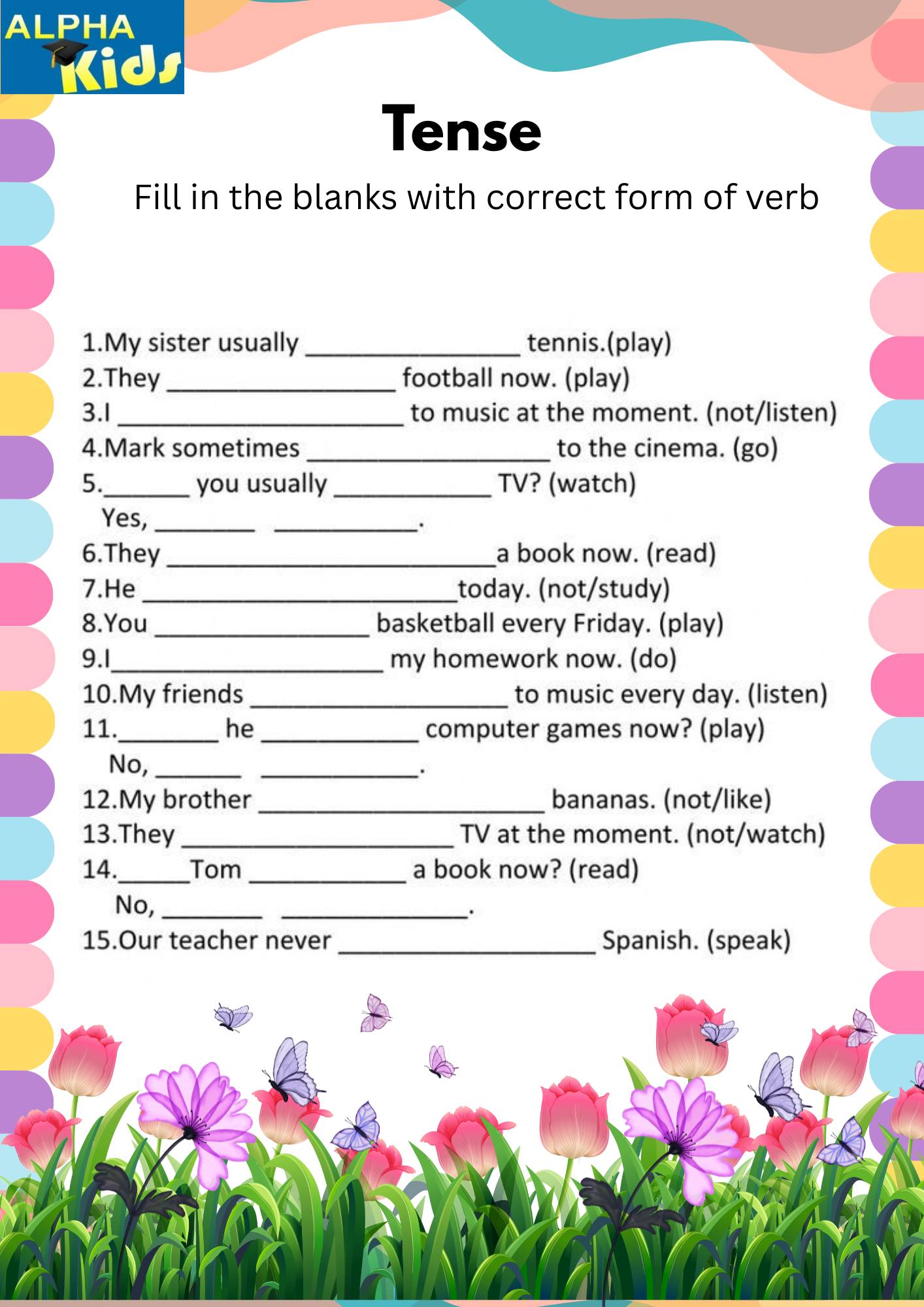 English worksheet... - Alpha kids :worksheets and activities | Facebook