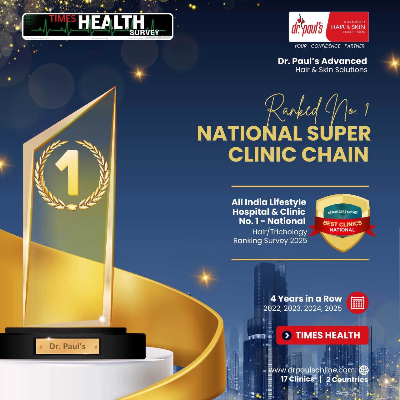 Dr - Dr. Paul's Ranked No. 1 for the 5th Time in Times Health National ...