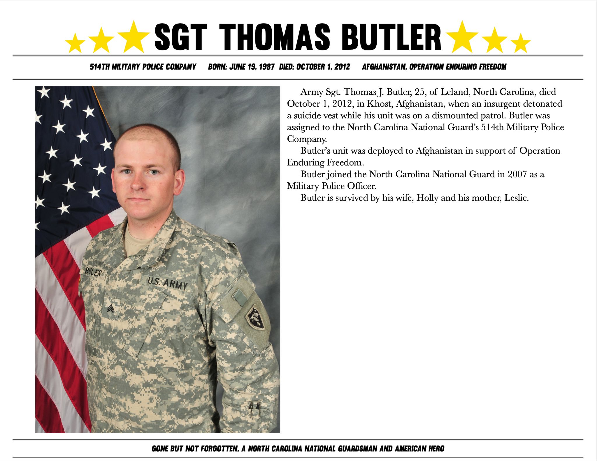 North Carolina National Guard Survivors' Outreach Fund