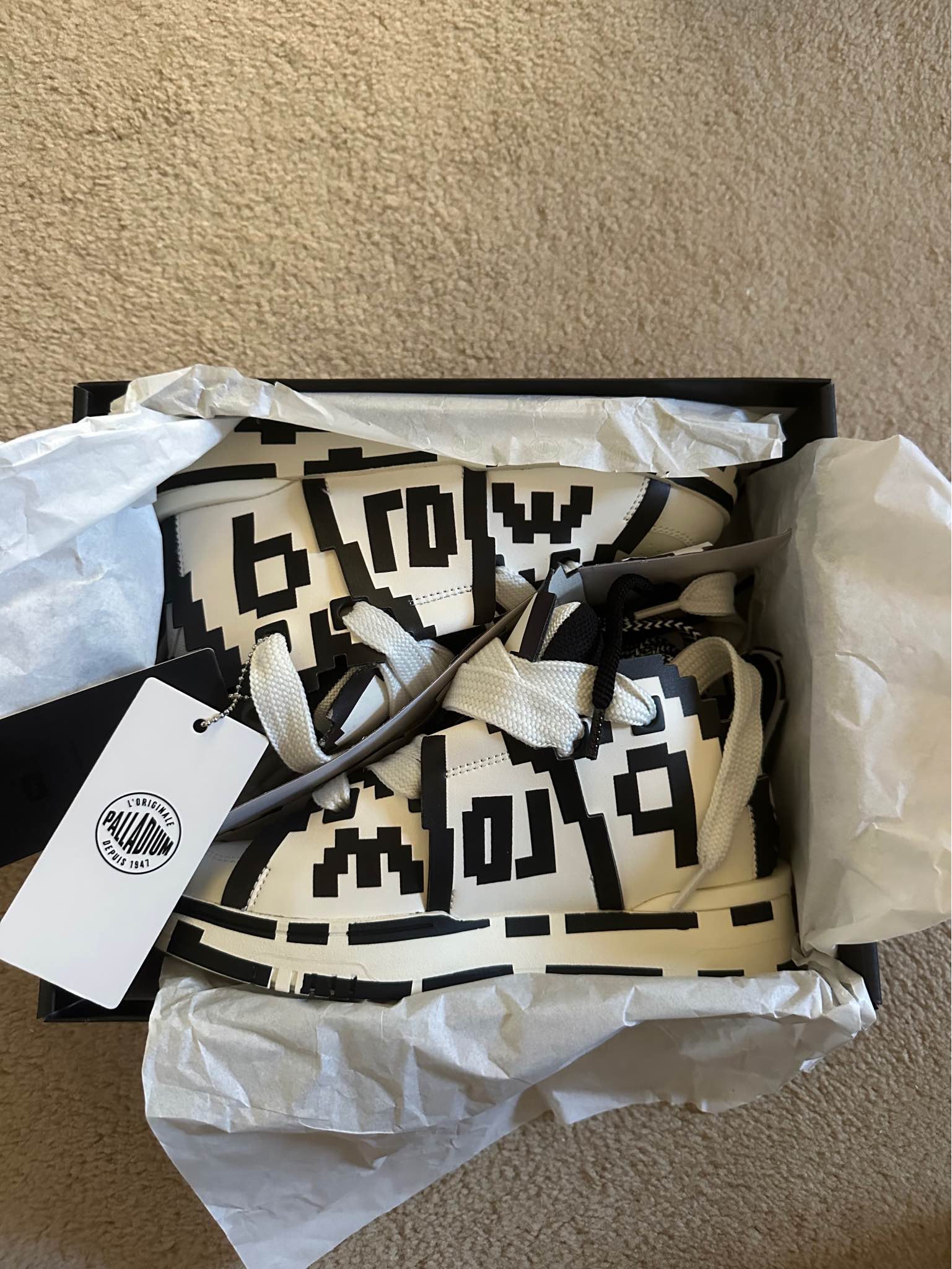 Rare Palladium x D.Desirable collaboration sneakers in the White