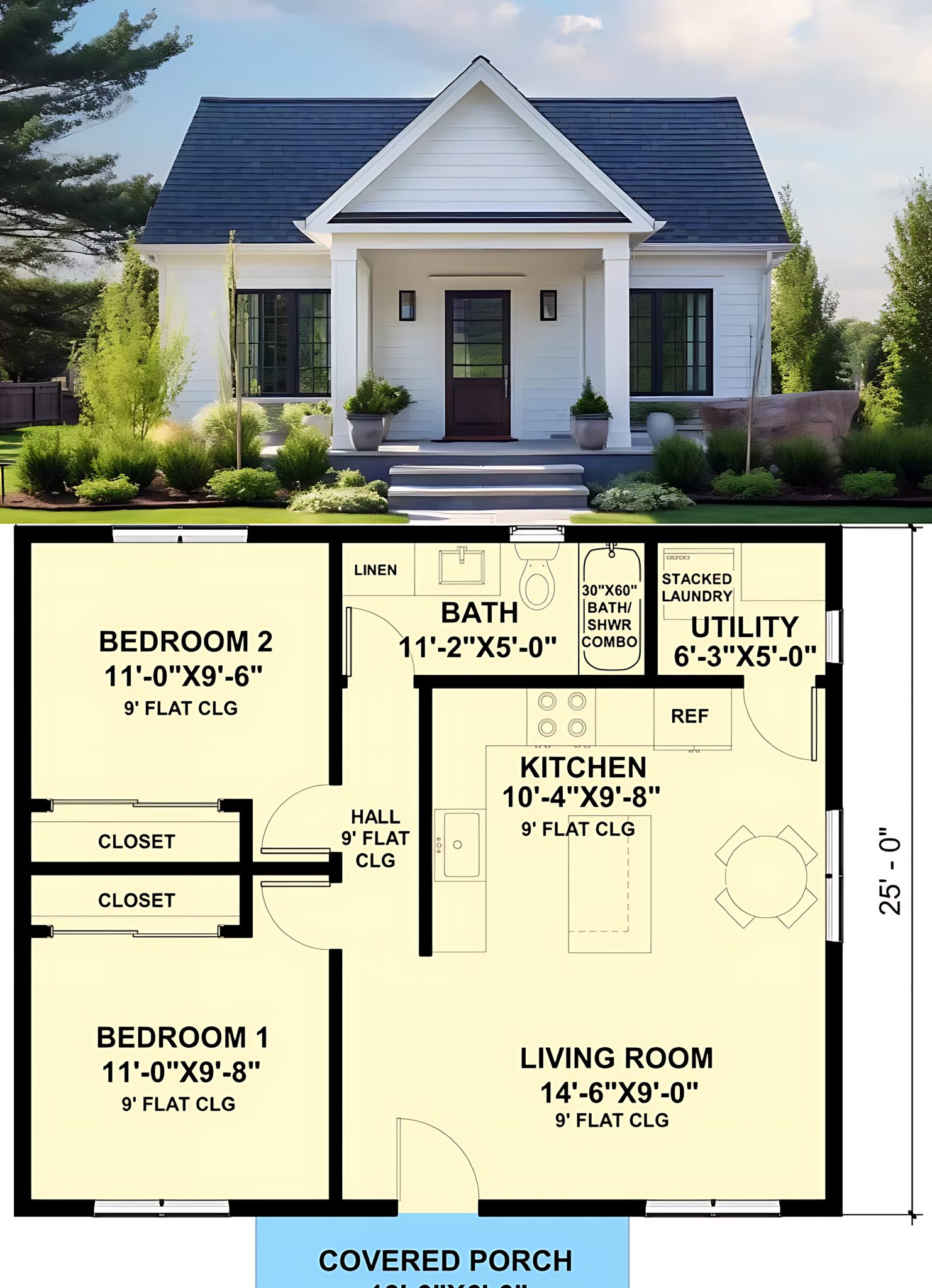 DreamFlow - The exterior of a house with its corresponding floor plan ...