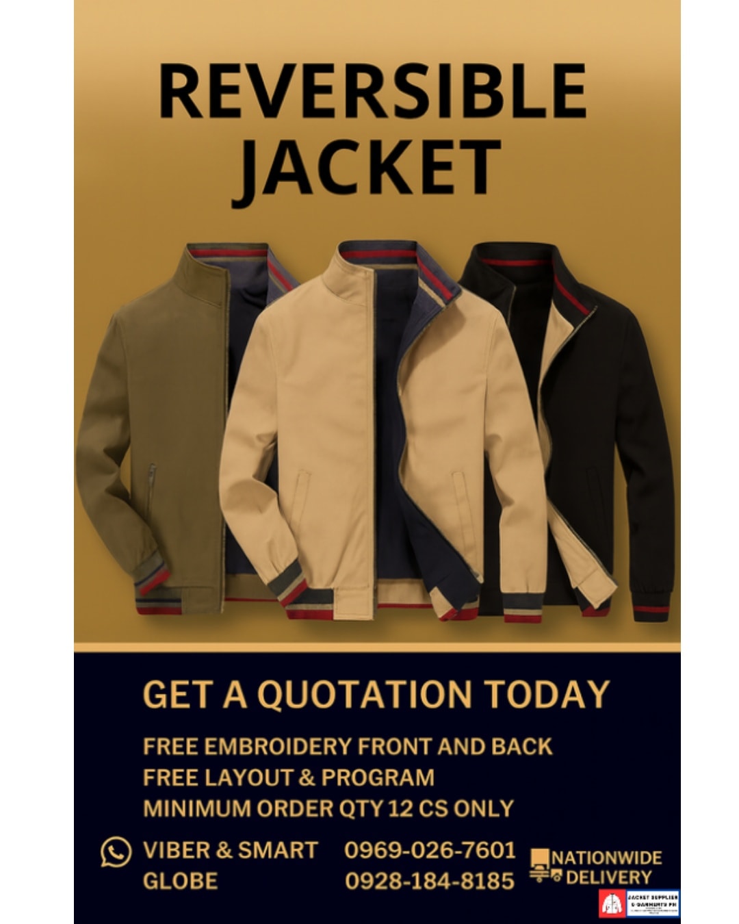 Jacket - Your logo. Your style. Your team — elevated. 🆙 Available size ...