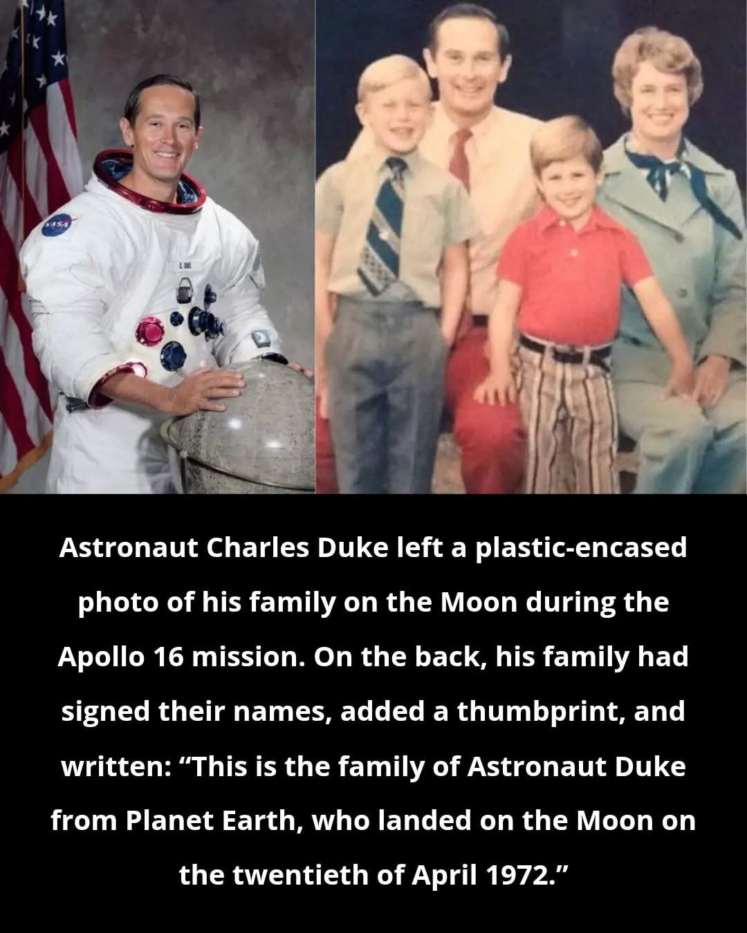 Did You Know? In April 1972, Apollo 16 astronaut Charles “Charlie