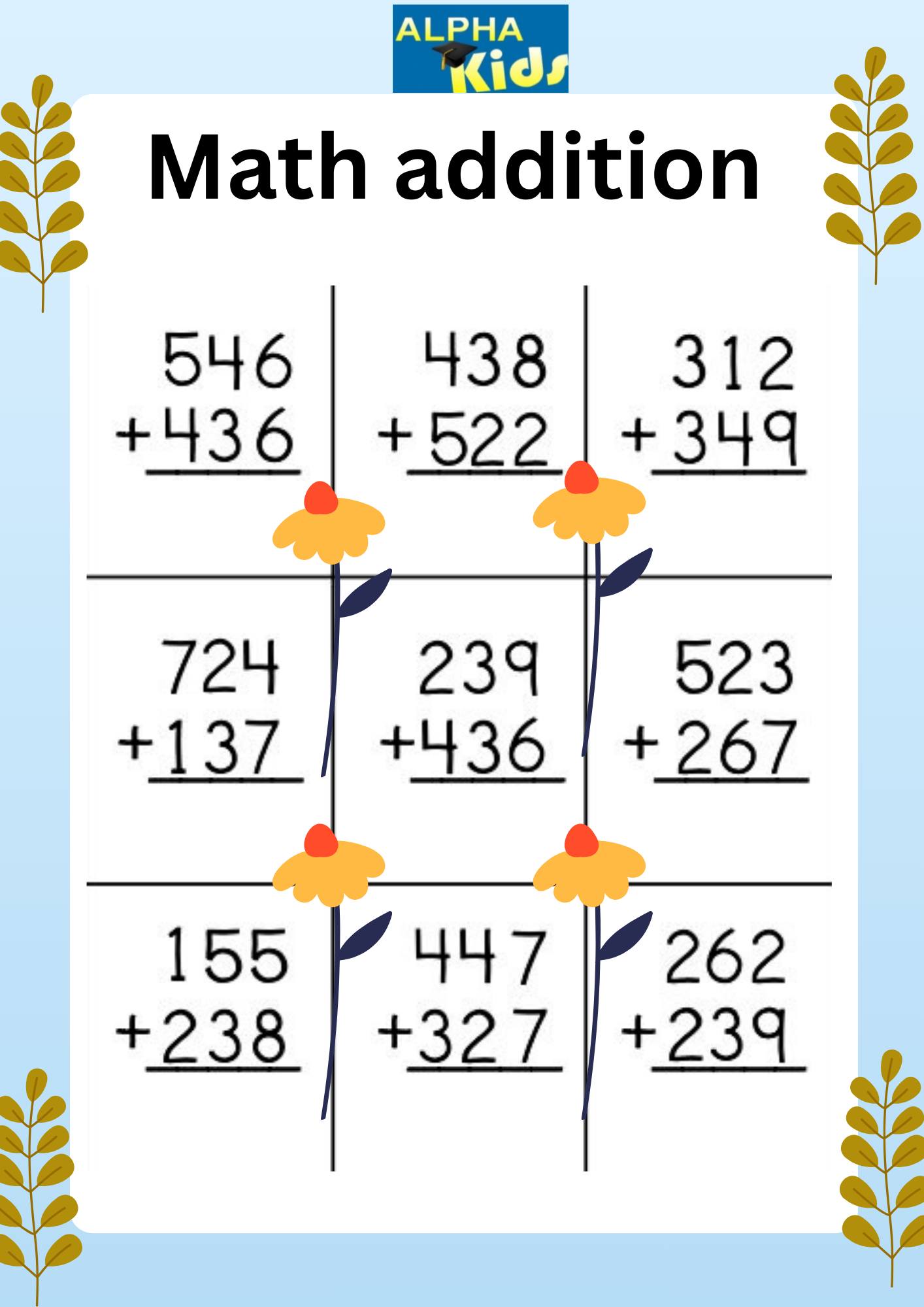Math worksheet... - Alpha kids :worksheets and activities | Facebook