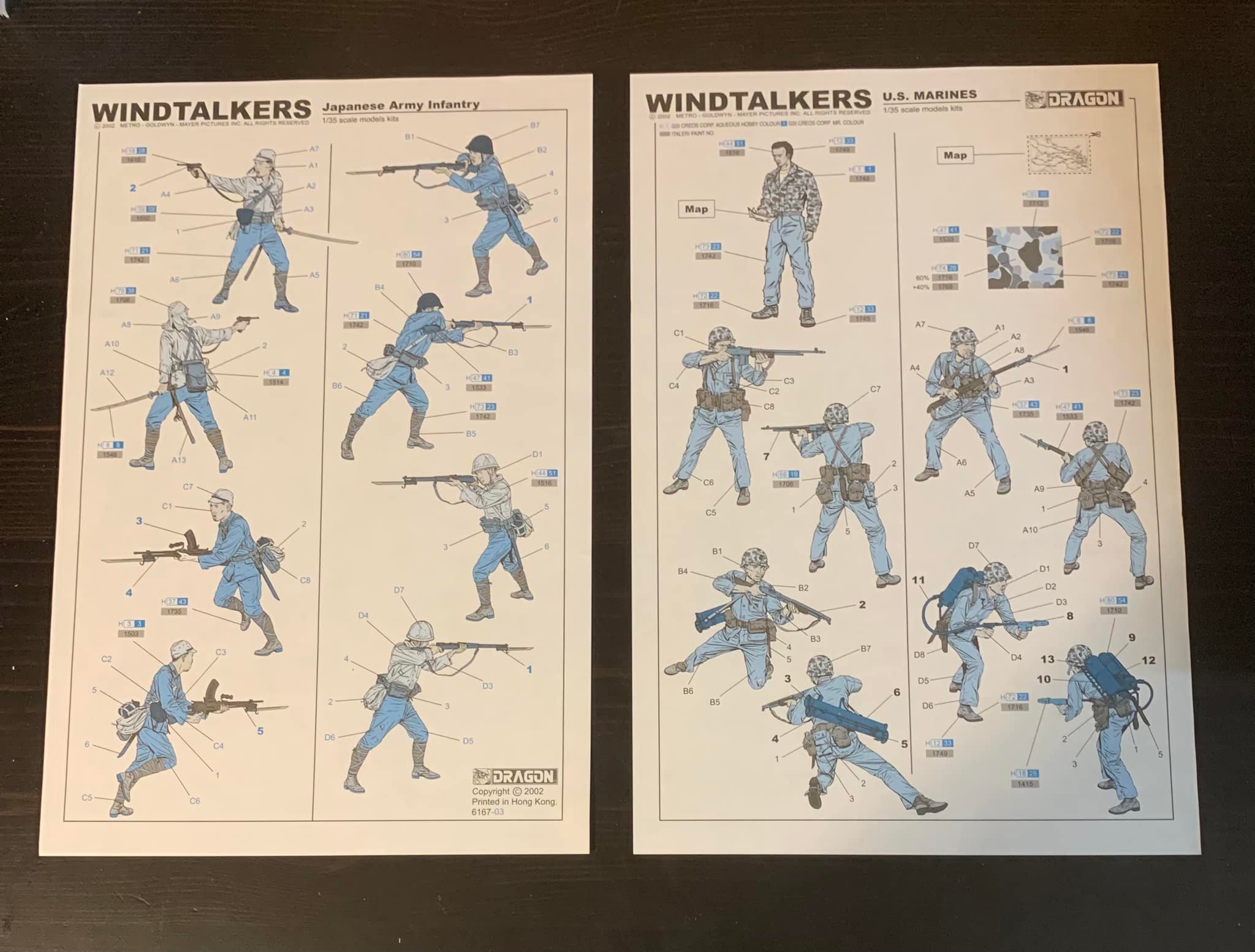 Dragon Windtalkers model kit 6167 with Nicholas Cage figure