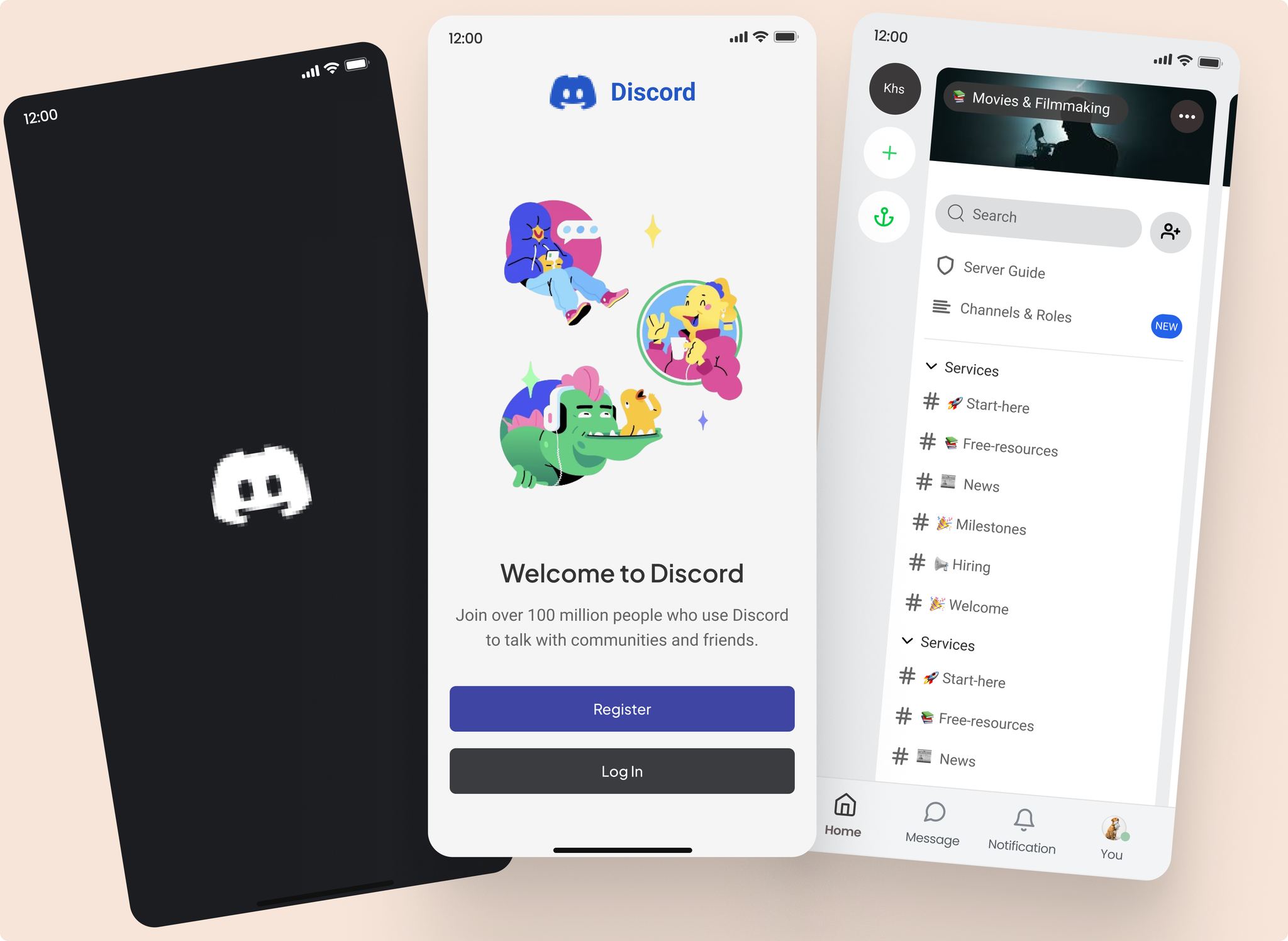 NextGen - 🚀 Discord Mobile App UI Design Just wrapped up a sleek and ...