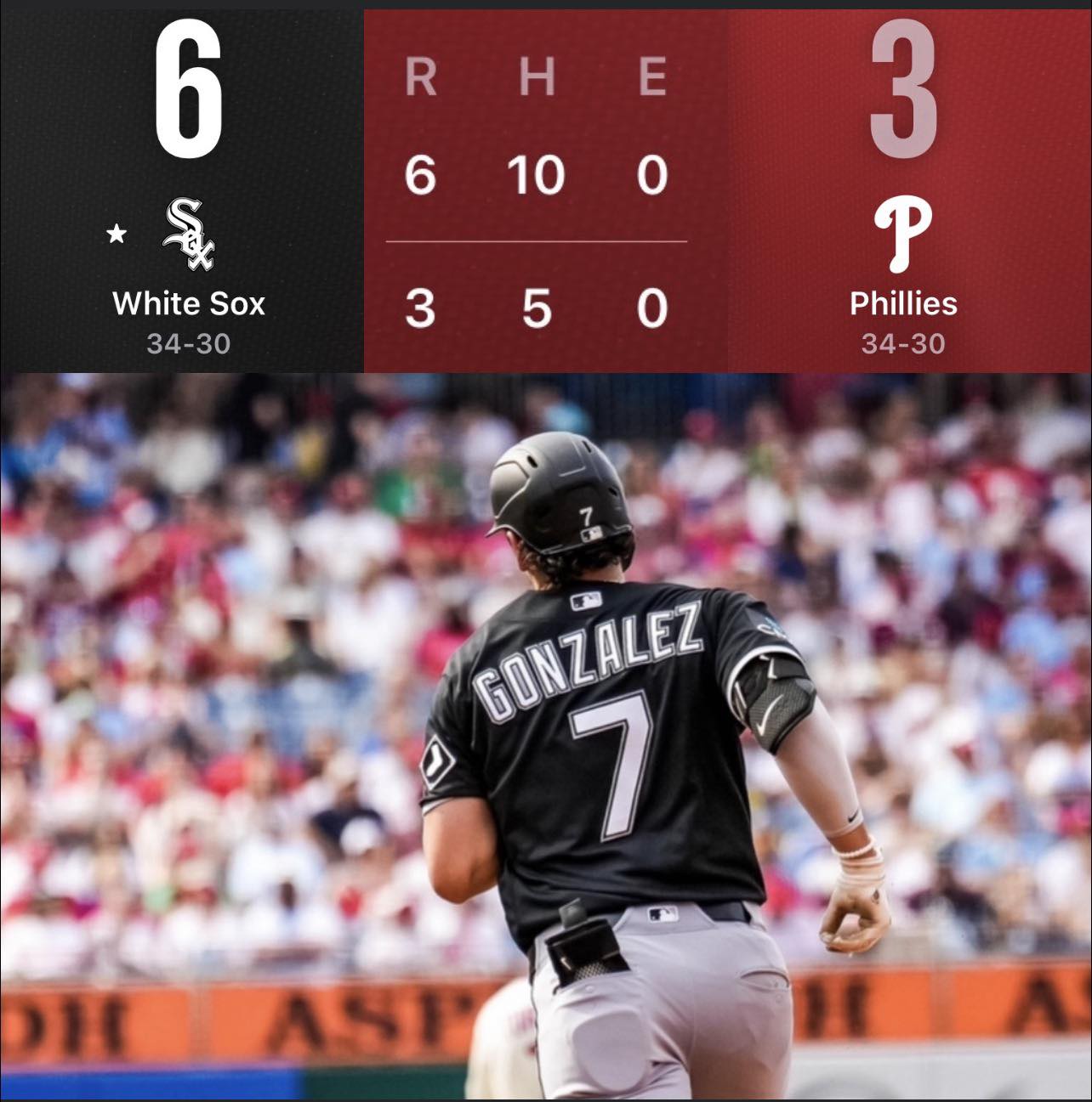 Sox win! Colson Montgomery, Sam Antonacci and Chase Meidroth 