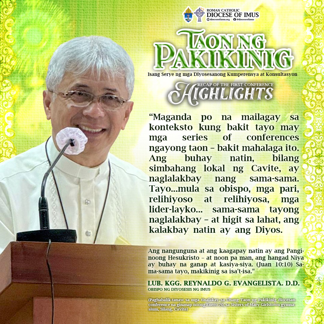 Diocese - 𝐓𝐀𝐎𝐍 𝐍𝐆 𝐏𝐀𝐊𝐈𝐊𝐈𝐍𝐈𝐆 𝐂𝐎𝐍𝐅𝐄𝐑𝐄𝐍𝐂𝐄𝐒, 𝗜𝗞𝗔𝗟𝗔𝗪𝗔𝗡𝗚 𝗕𝗔𝗛𝗔𝗚𝗜 | 𝗨𝗣𝗗𝗔𝗧𝗘𝗦 ...