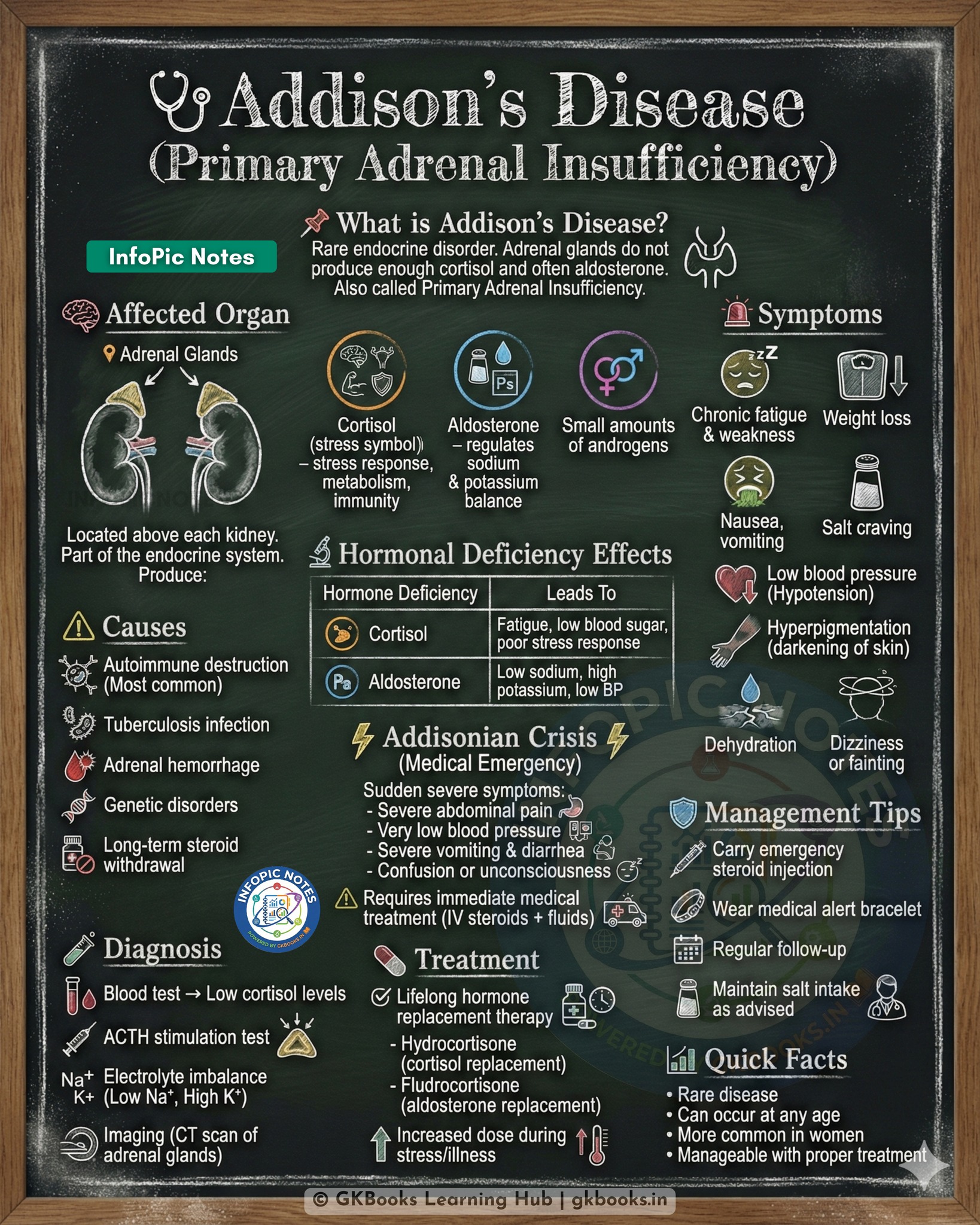 InfoPic - 🩺 Addison’s Disease – When Adrenal Glands Fail Addison's ...