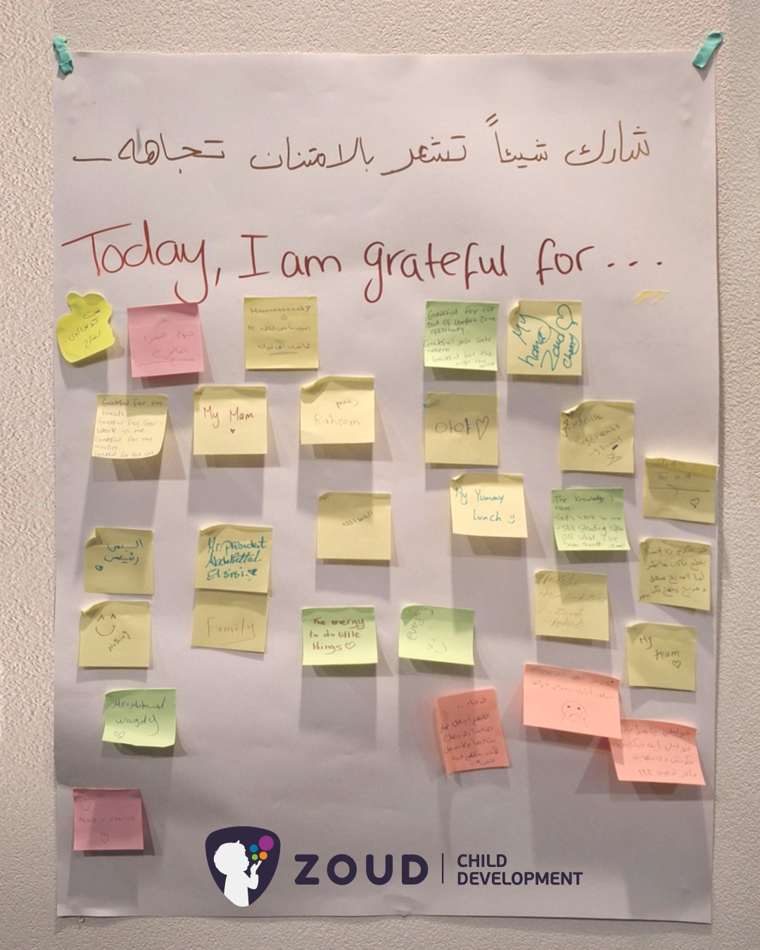 Zoud - Zoud's Gratitude Wall, where our therapists, staff, and parents ...